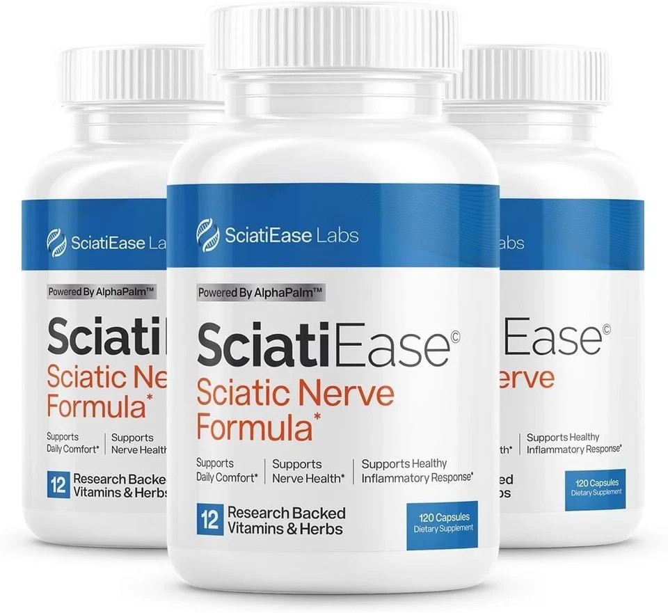 3 package SciatiEase Labs Sciati Ease Sciatic Nerve Formula 120 Cap NEW ! Exp…