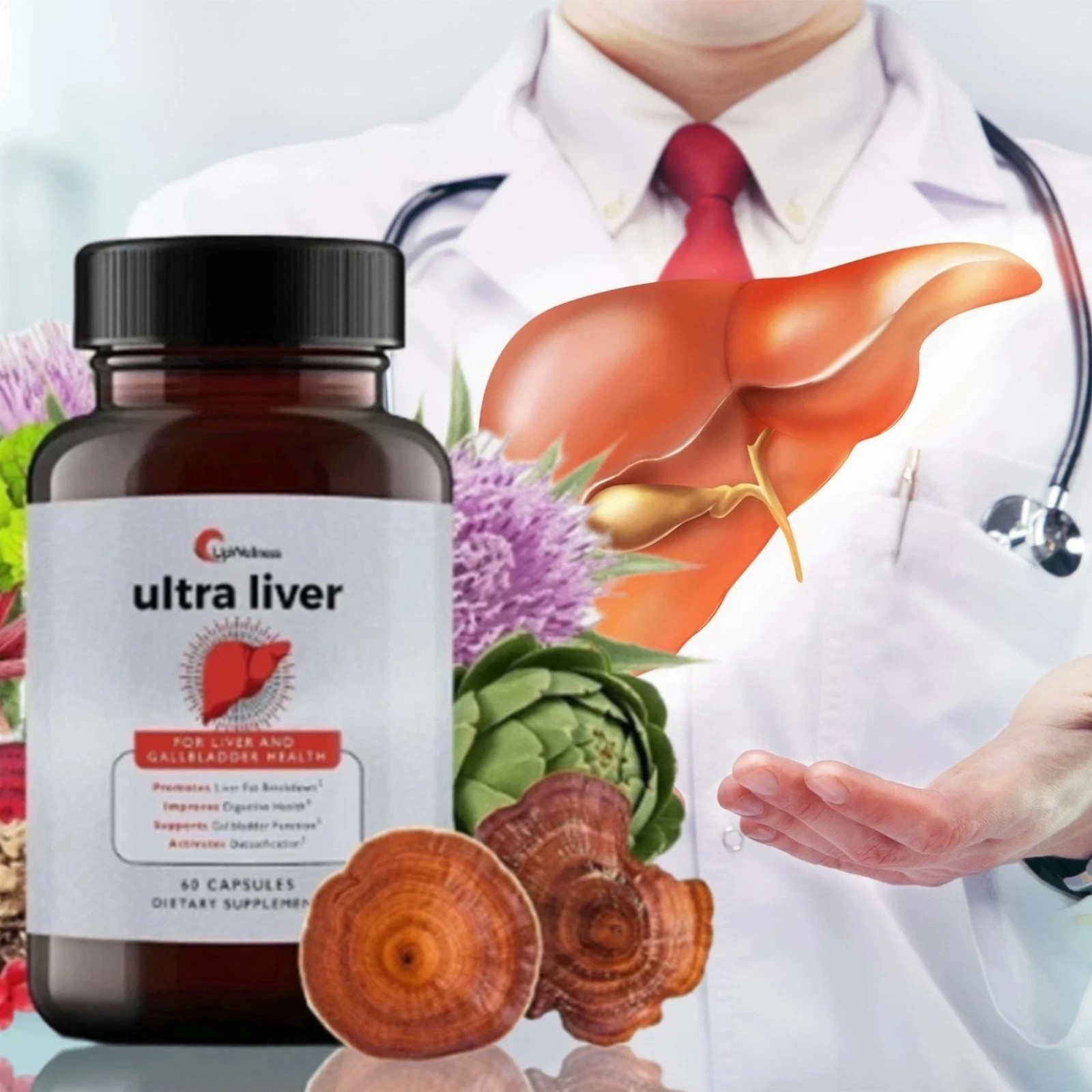 3Pack-UpWellness Ultra Liver Supplement for Liver Health and Gallbladder Support