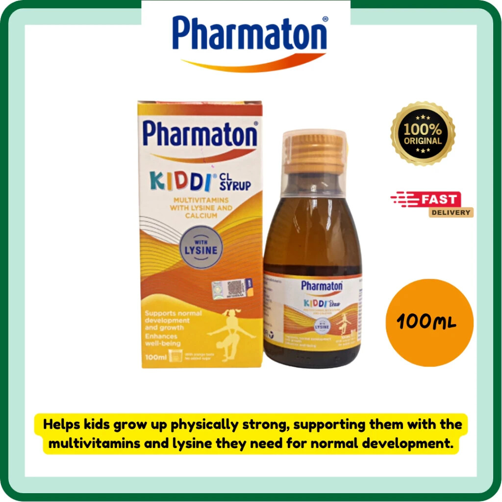 Pharmaton Kiddi CL Syrup Multivitamin with Lysine & Calcium 100ml x 2