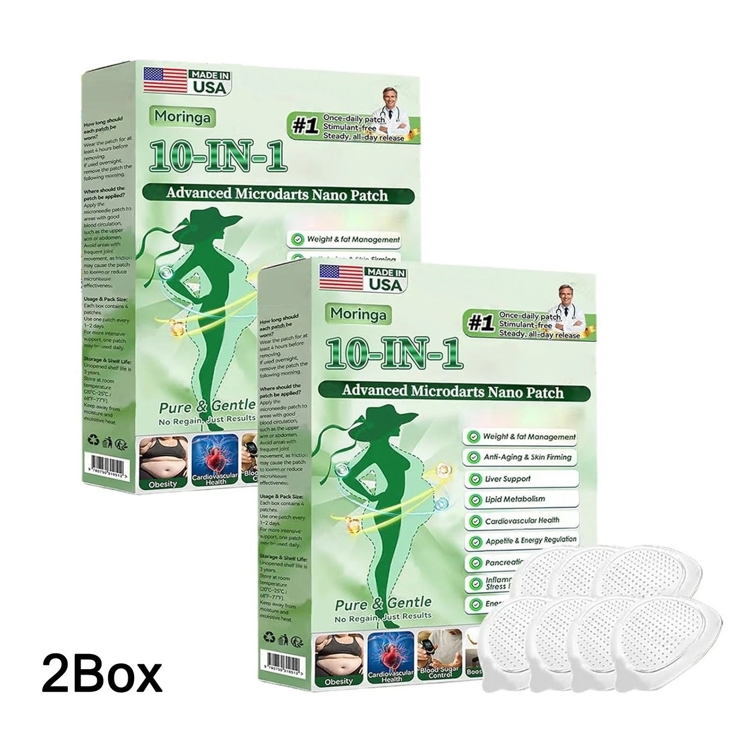 Moringa 10-in-1 Advanced Microdarts Nano Patch Wellness Body Patch 7PCS