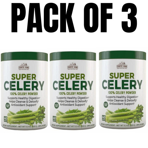 Super Celery Powder – Unflavored – 11.3 oz (Pack of 3)