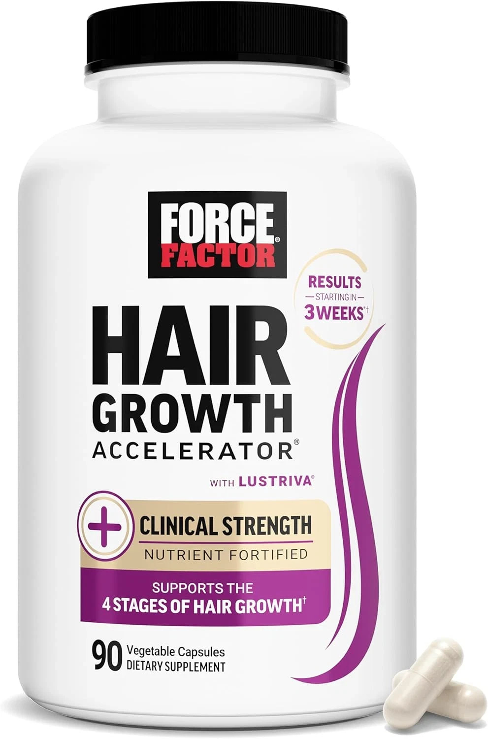 Force Factor Hair Growth Accelerator Multivitamin for Women & Men – 90 Count