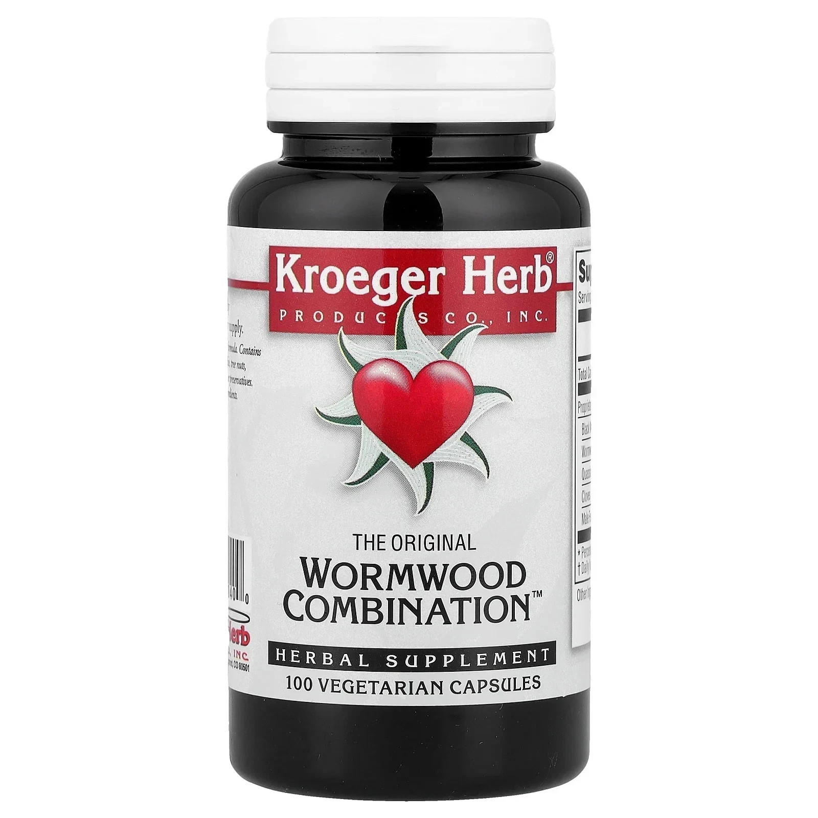 Kroeger Herb Products Wormwood Combination 100 vcaps Each (Pack of 3)