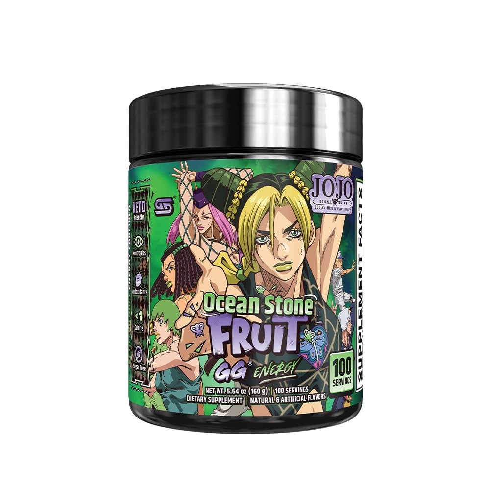 Gamer Supps GG® Energy – JoJos Ocean Stone Fruit 100 Servings – Keto Friendly…