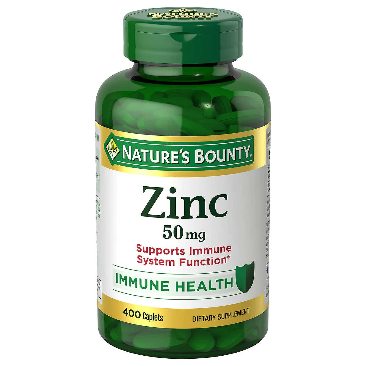NATURES BOUNTY ZINC 50mg 400 ct Tablets Supports SYSTEM FUNCTION Immune Health