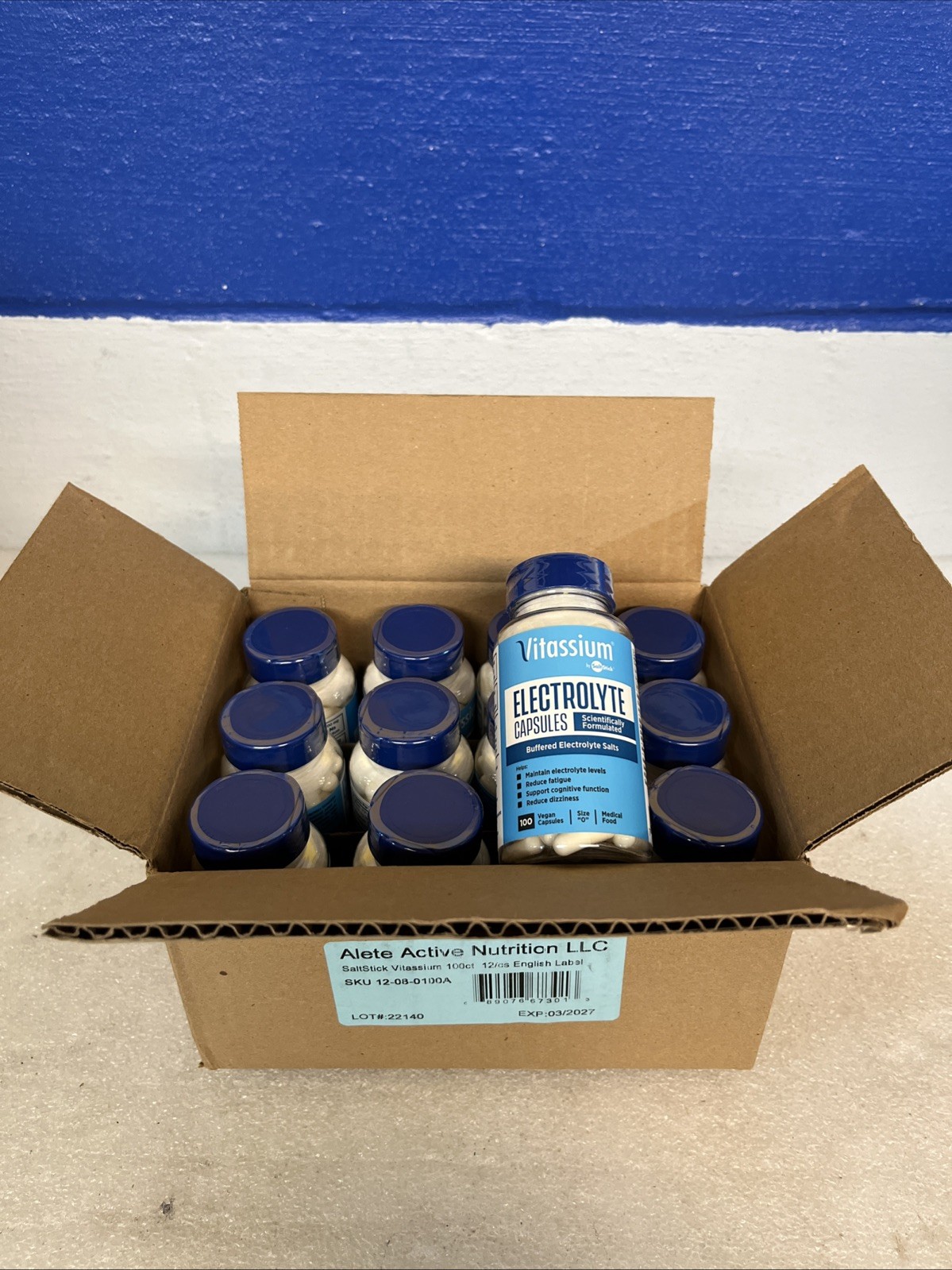 Vitassium SaltStick Electrolyte Capsules 100 Count 03/2027 12 Bottles New Sealed
