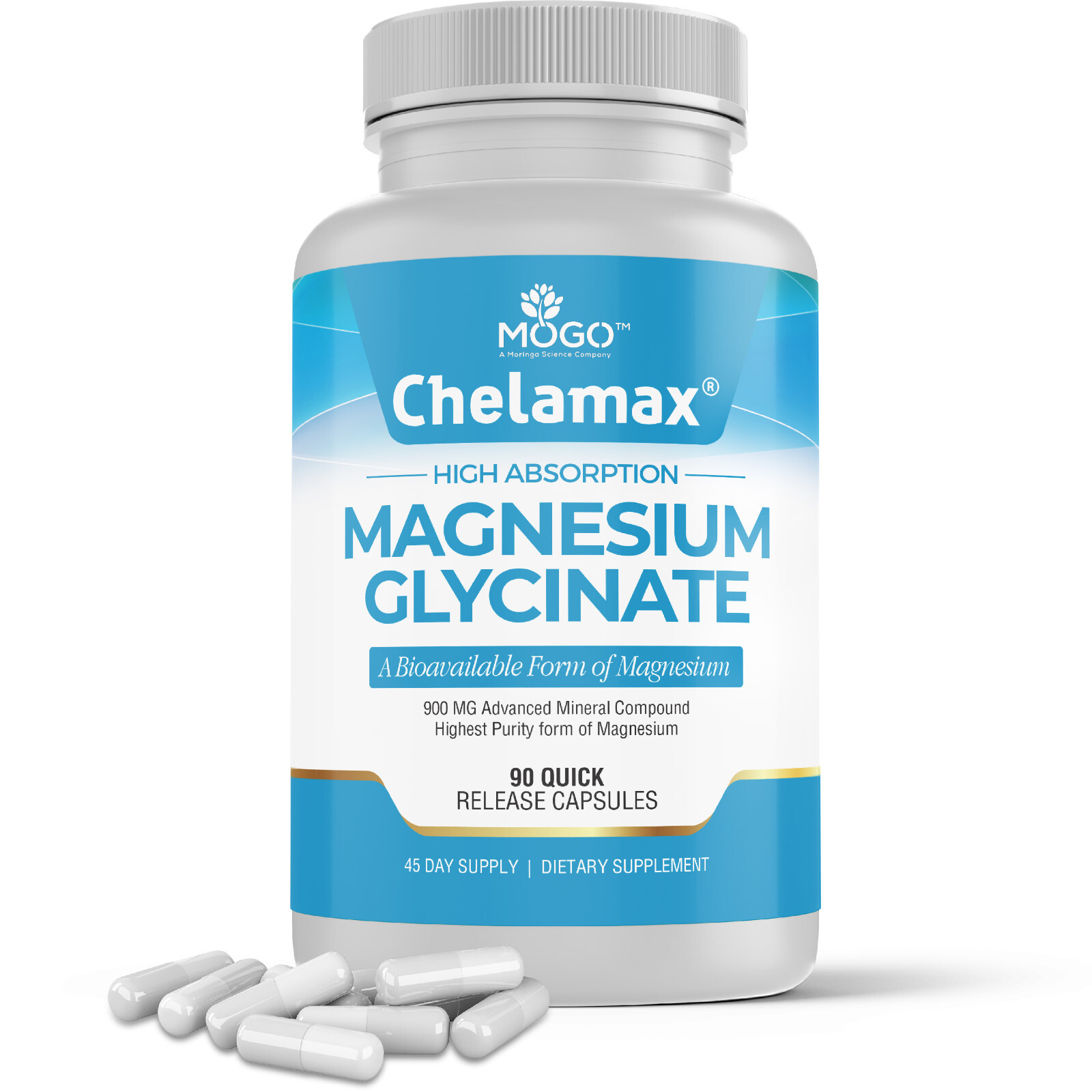Magnesium Glycinate 900mg -Supports Restful Sleep, Muscle Soreness,Nerves Health