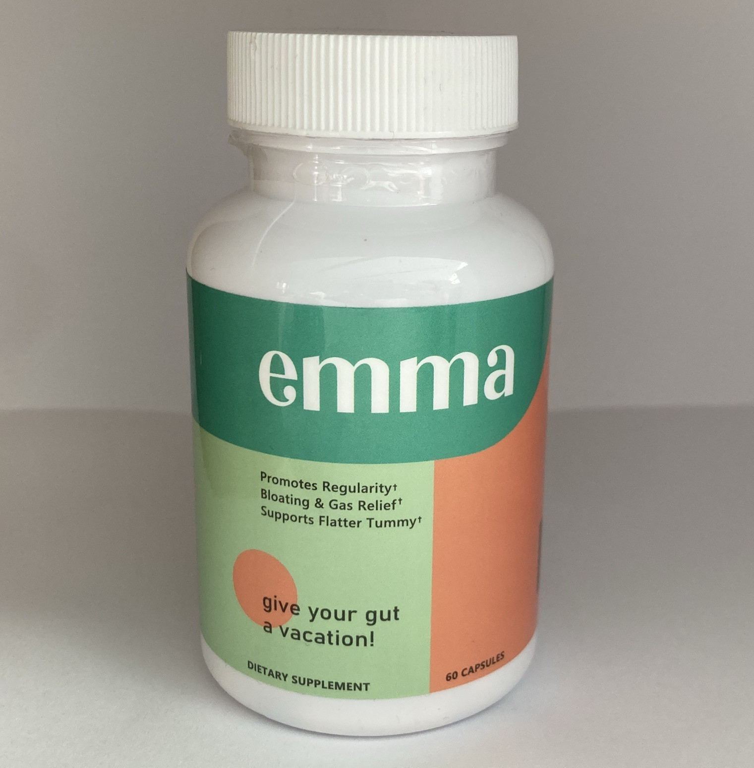 emma Dietary Supplement Capsules for Bloating & Gas Relief, 60 Count