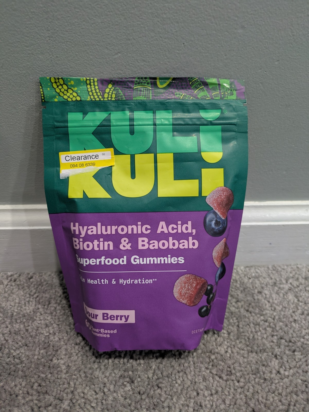 Kuli Kuli Superfood Gummies Berry Beautiful Sour Berry 60 Ct Exp 12/2026 Plant