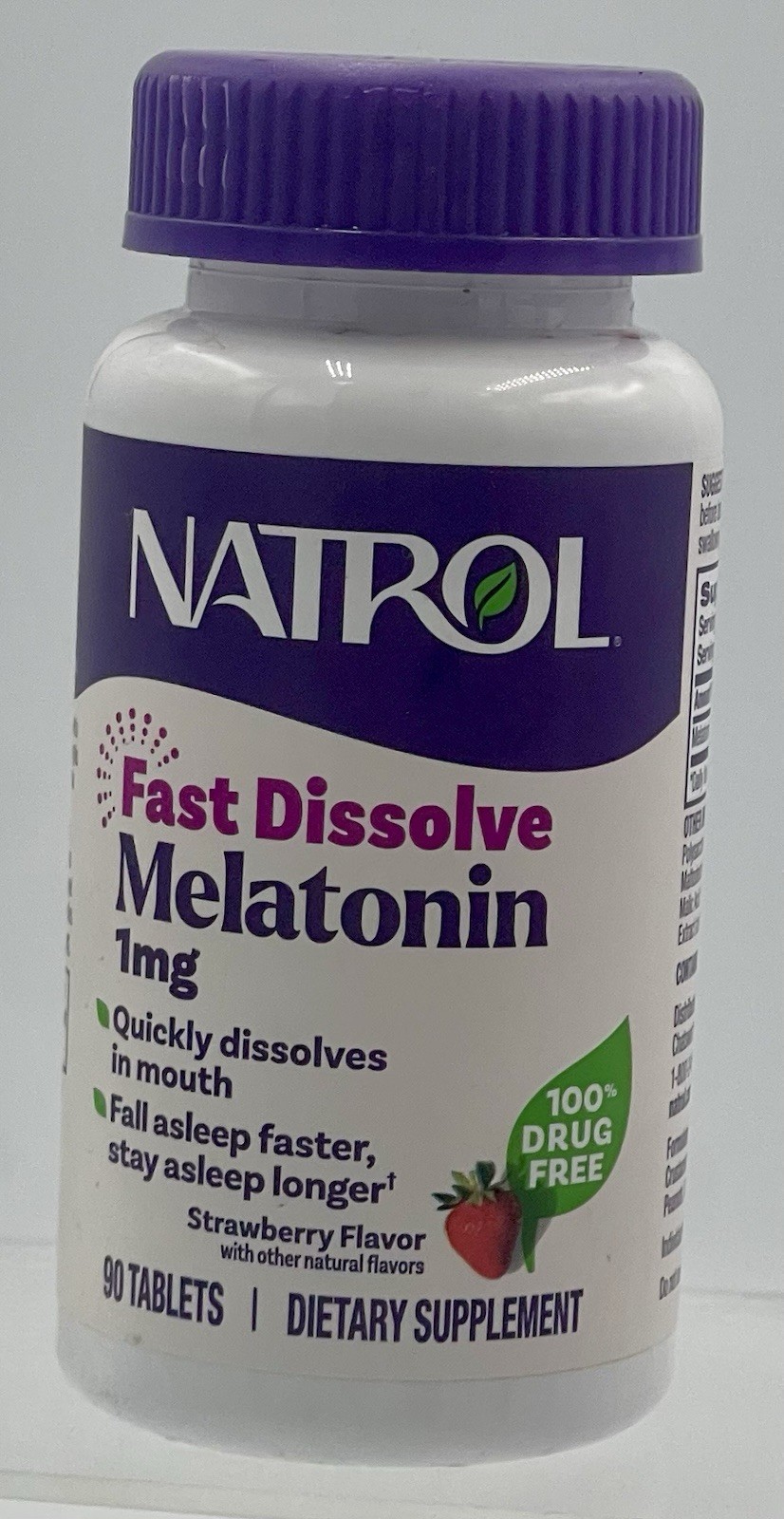 Lot of 3 Natrol Fast Dissolve Melatonin 1mg Sleep Support 90 Tablets EXP 12/26