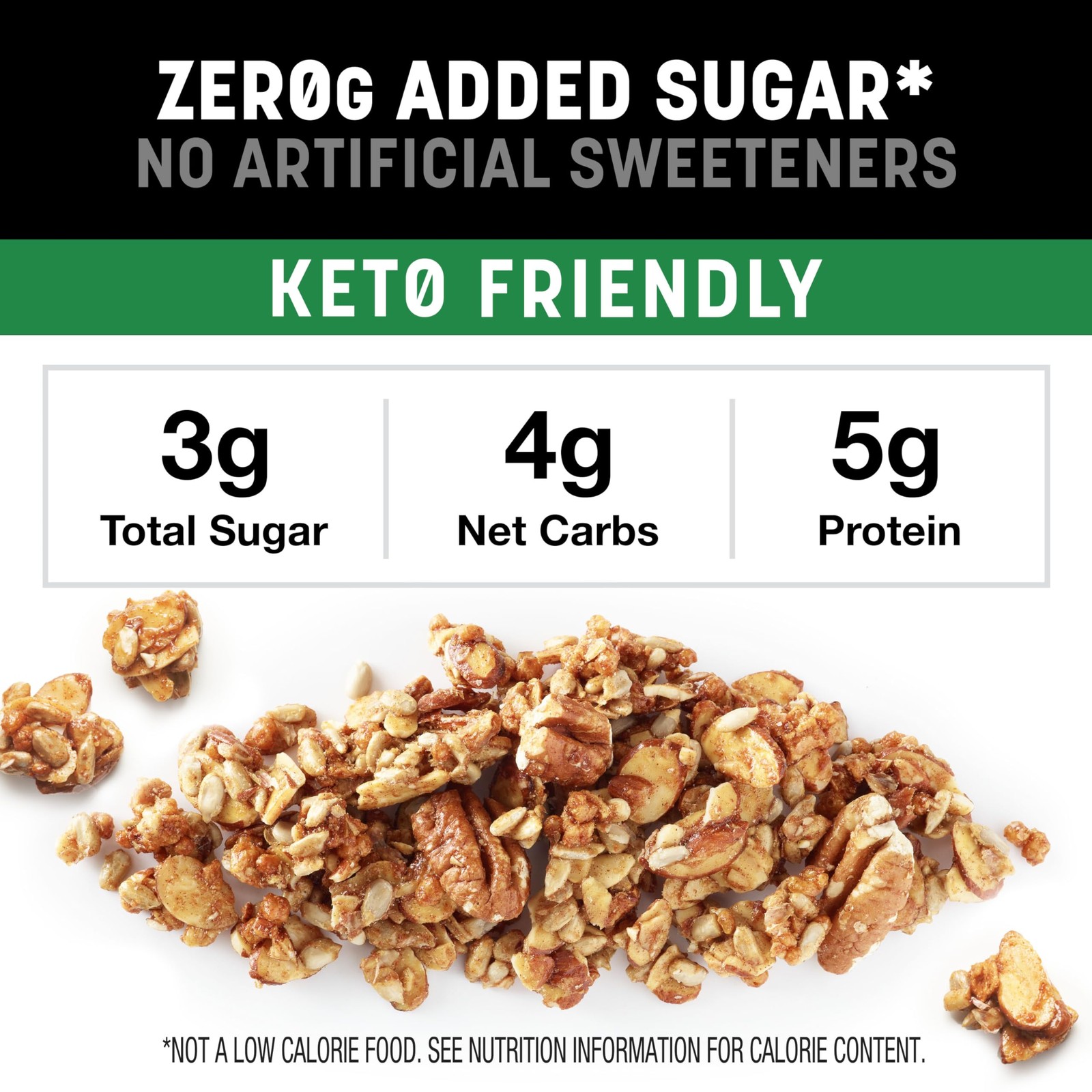 Zero Added Sugar Granola, Apple Cinnamon Nut, Gluten Free, Low Sugar, Keto Sn…