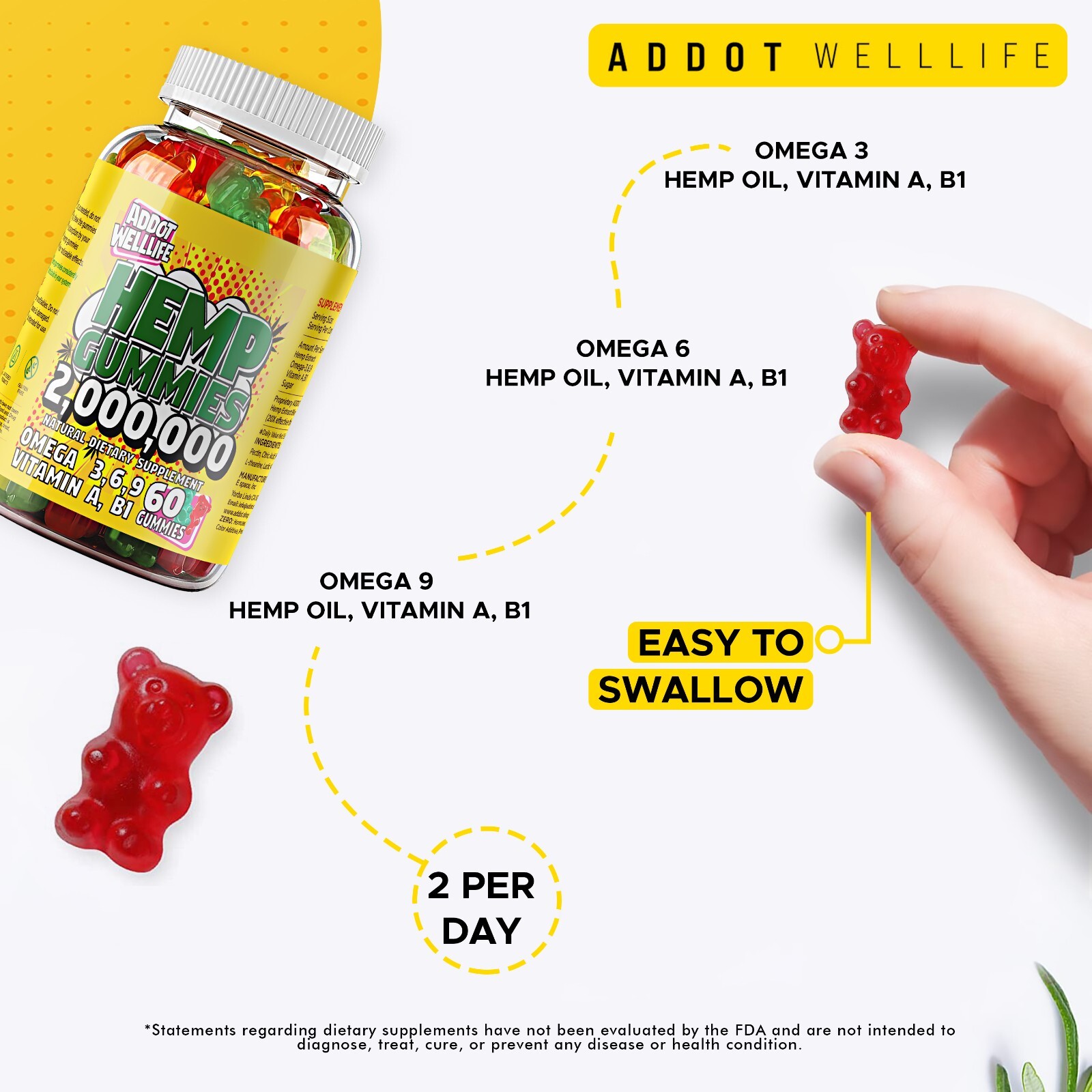 Natural Vegan Gummies – Pain Relief, Stress & Anxiety Support, Sleep Aid