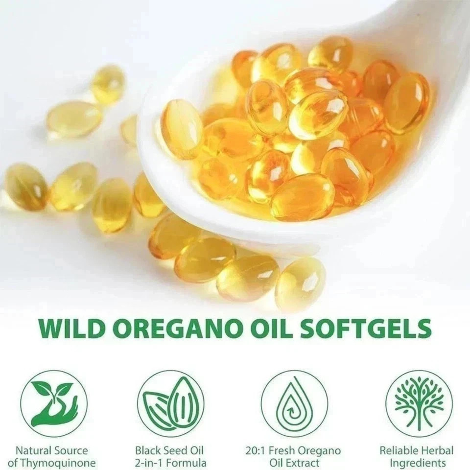 Oil of Oregano Softgels w/ Black Seed – 6000mg High Potency – 300 Count New