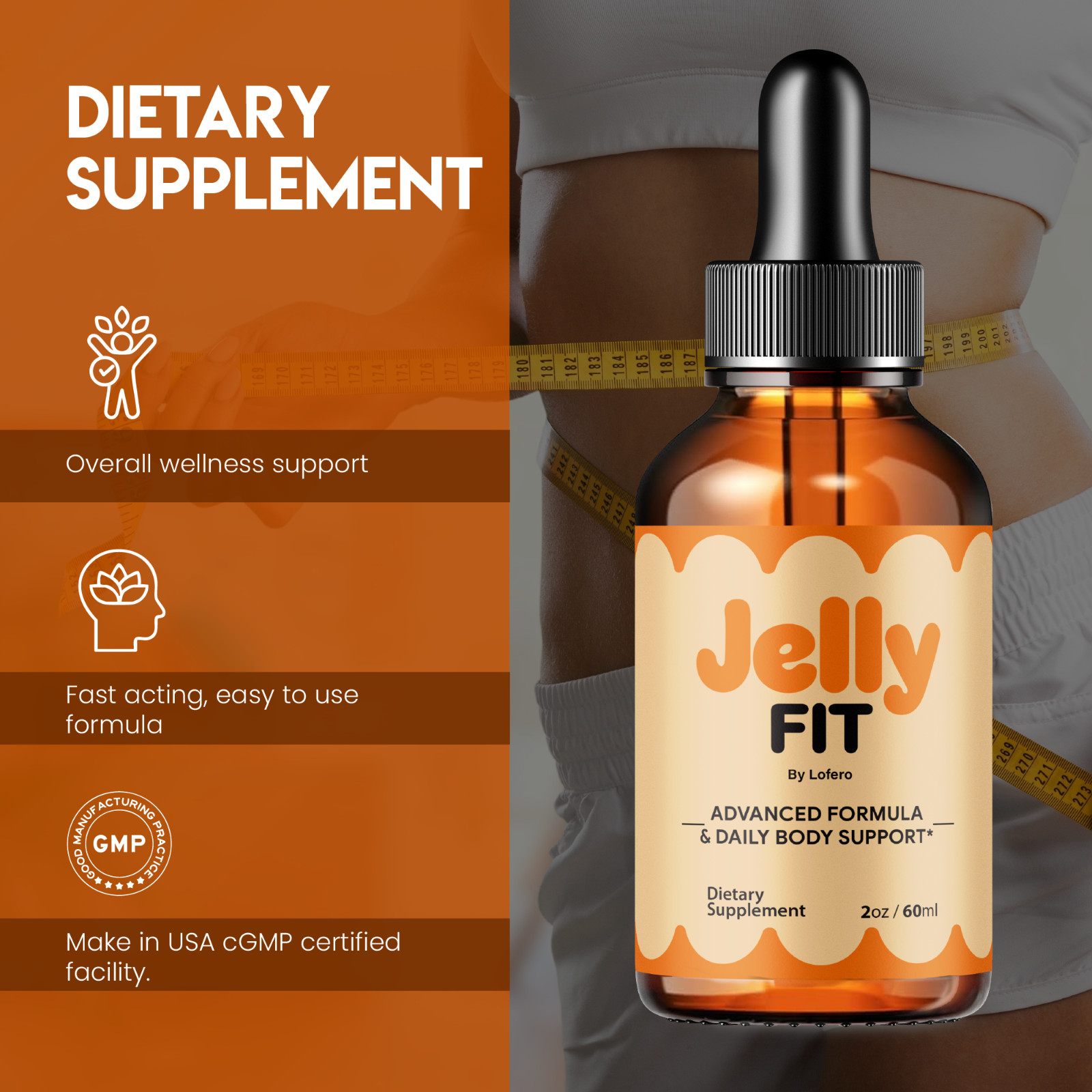 (3 Pack) Jelly Fit Drops For Weight Loss JellyFit Metabolism Support (6 oz)