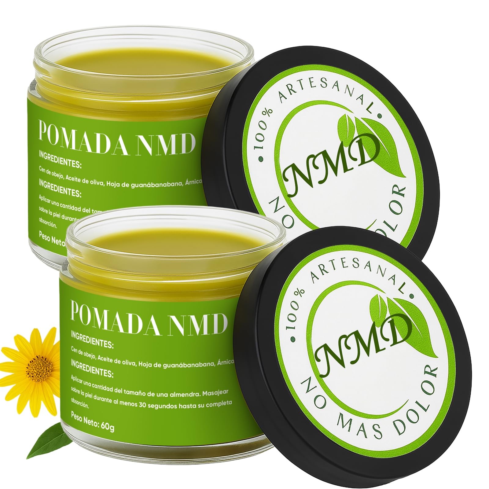 RTQSU Pomada NMD Para Dolo, Moisturizers Cream 2.11 Fl Oz (Pack of 1), green