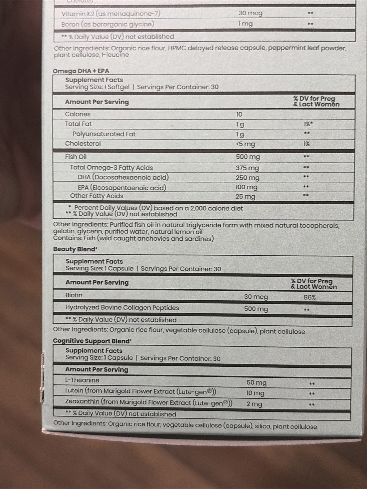 Perelel Mom Multi Support Pack Multivitamins And Supplements 30 Packs