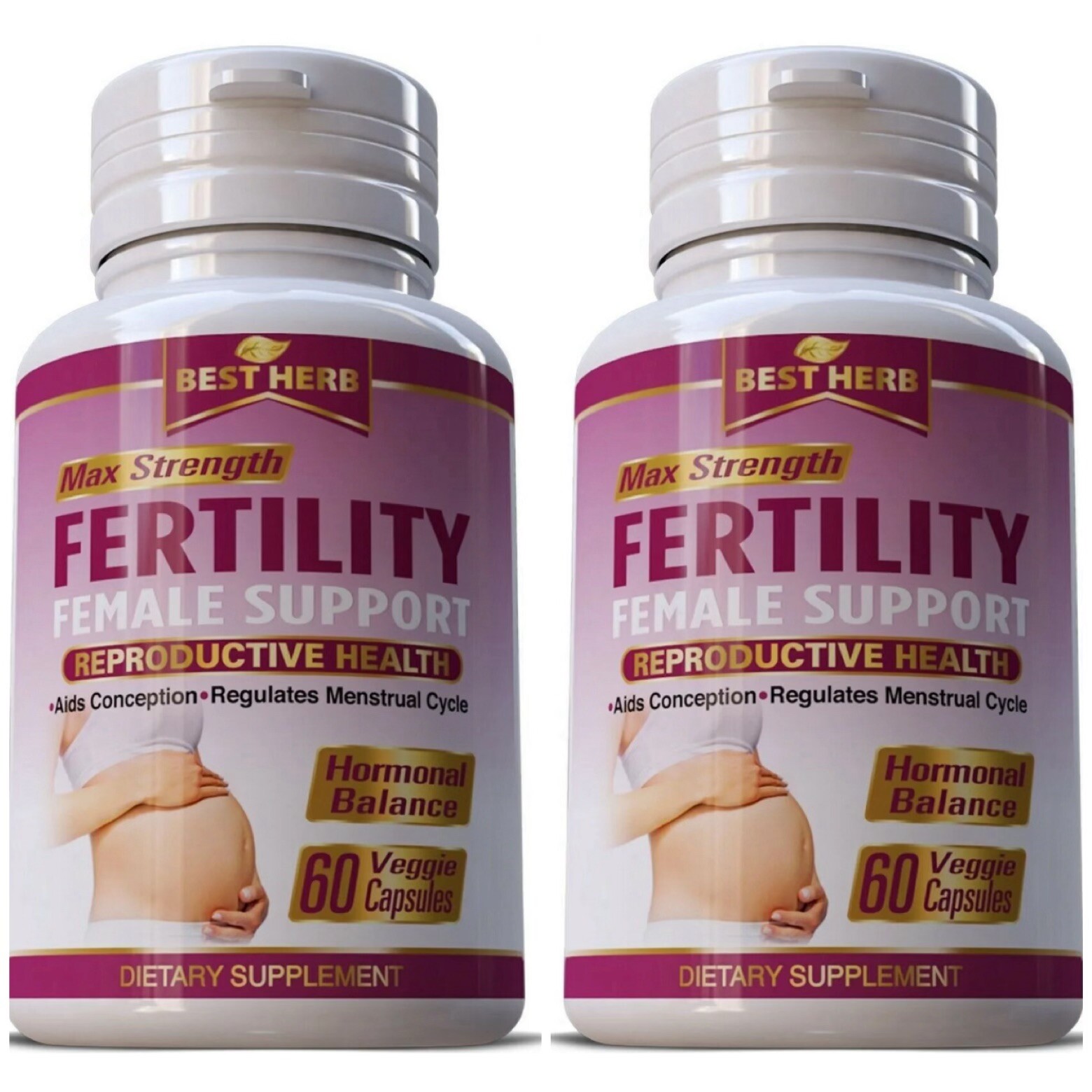 2X NATURAL AID INCREASE FEMALE FERTILITY SUPPORT OVULATION CONCEPTION 120 PILLS