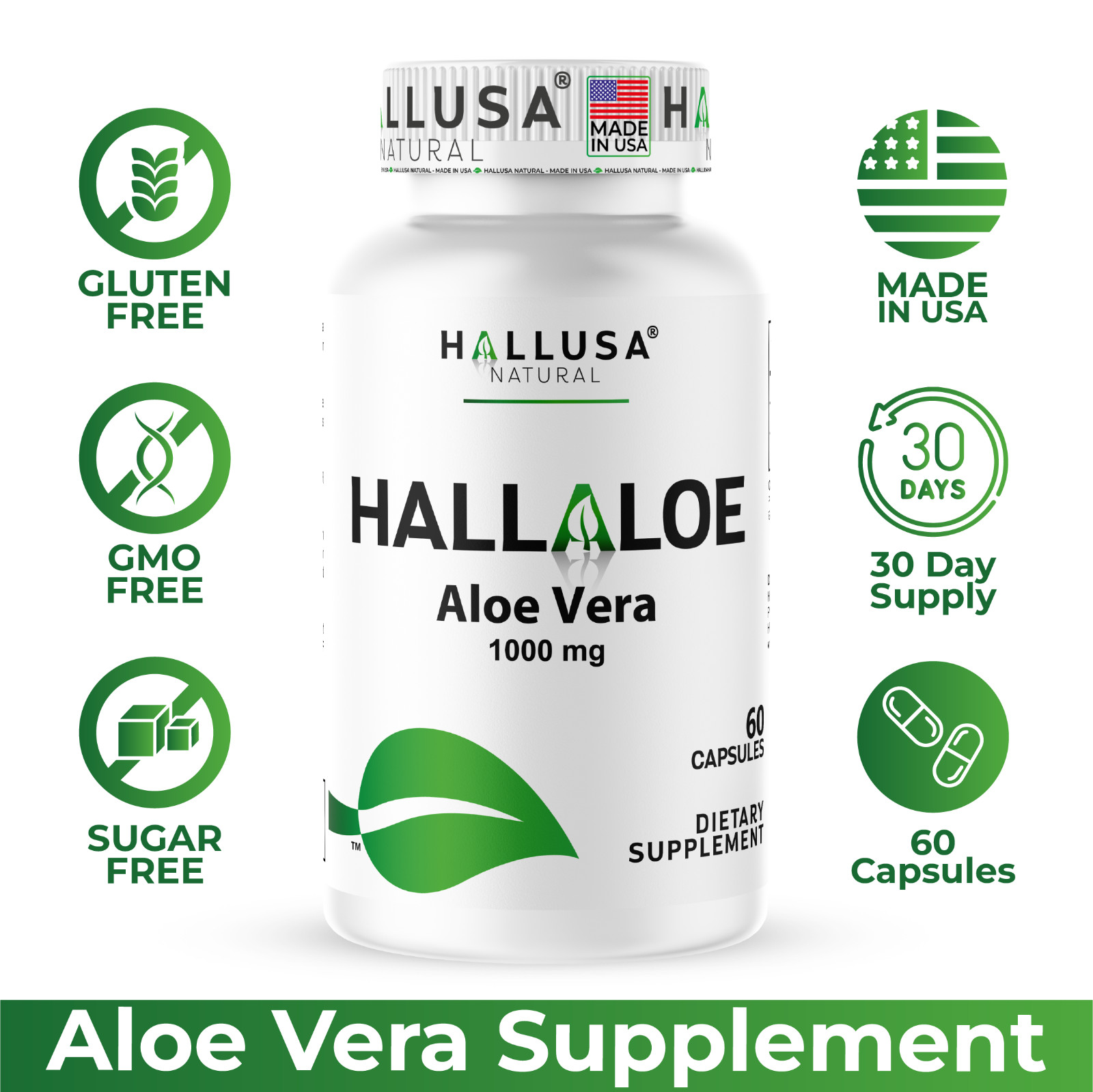 Aloe Vera – Colon Cleanse – Detox – Pure Aloe Vera – 60 Caps