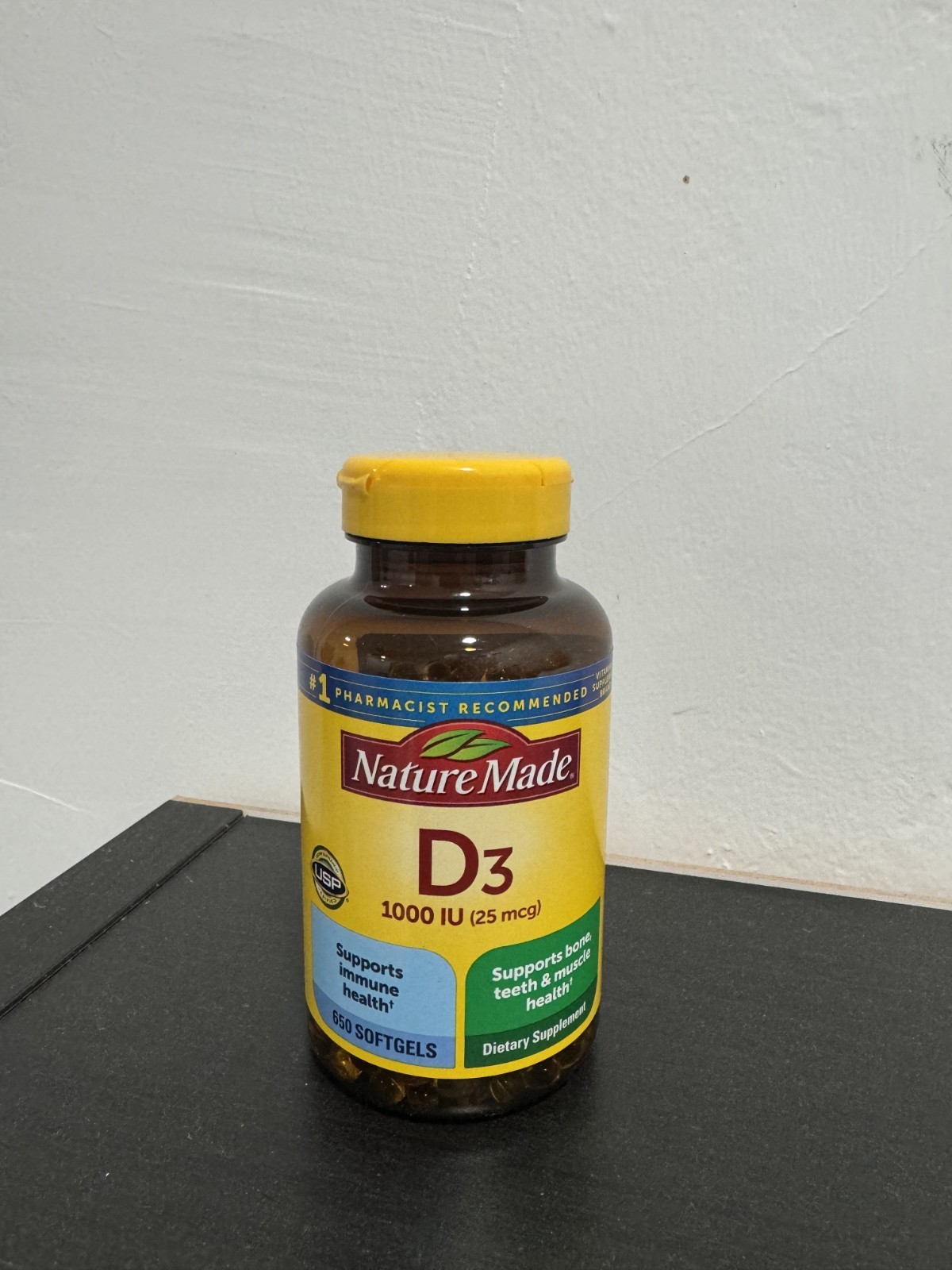 Nature Made Vitamin D3 25mcg 1000 IU – 650 Softgels EXP 10/2027
