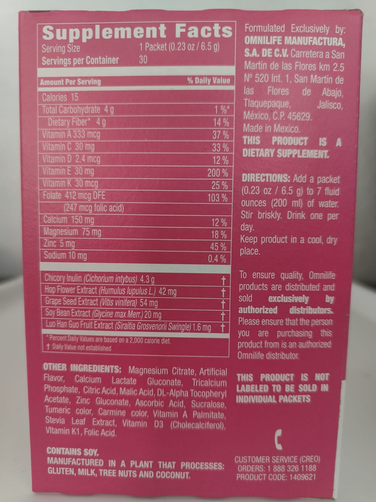 fem omnilife vitaminas para Mujer sistema Hormonal origina oml Fem antioxdantes
