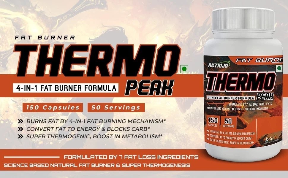 Nutrija Thermo Peak Fat Burner Capsules, 150 Capsules F221