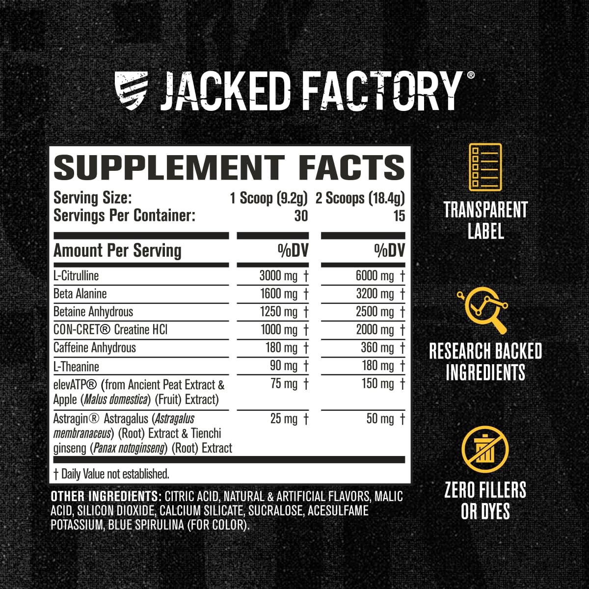 Jacked Factory Nitrosurge Build Pre Workout with 30 Servings (Pack of 1)