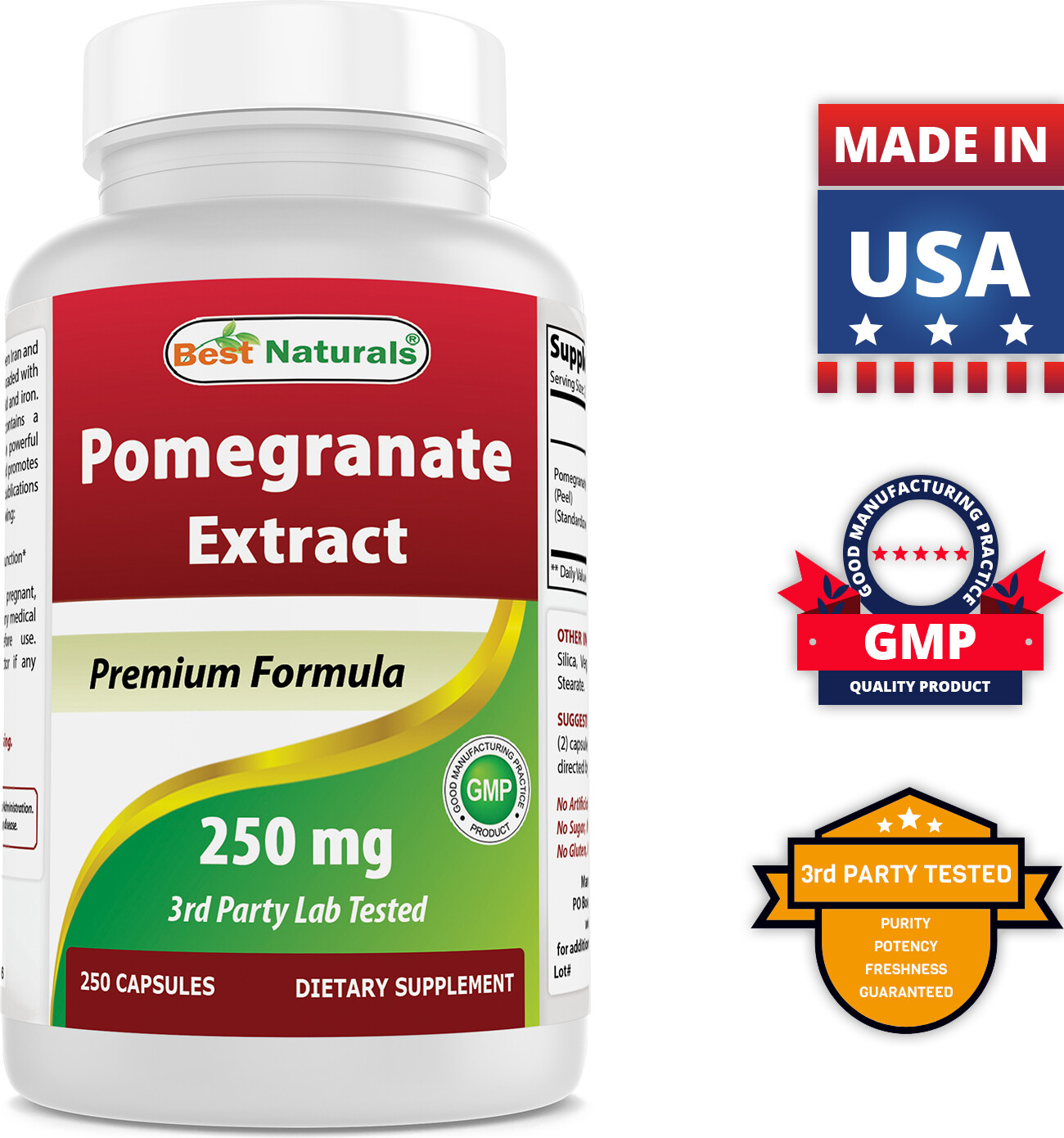 Best Naturals Pomegranate 250 mg 250 Capsules