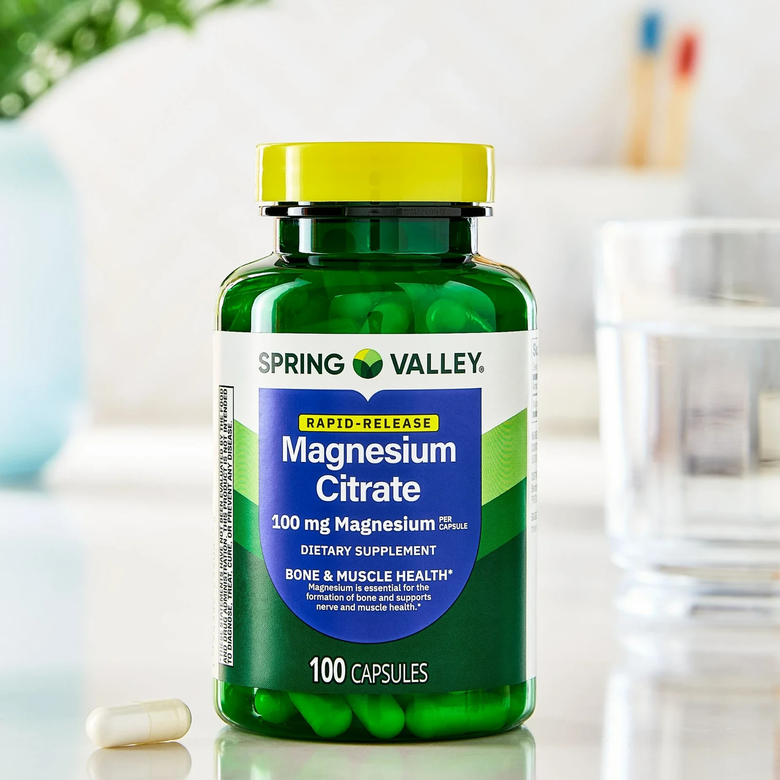 Spring Valley Magnesium Citrate Capsules, 100 mg, 100 Count