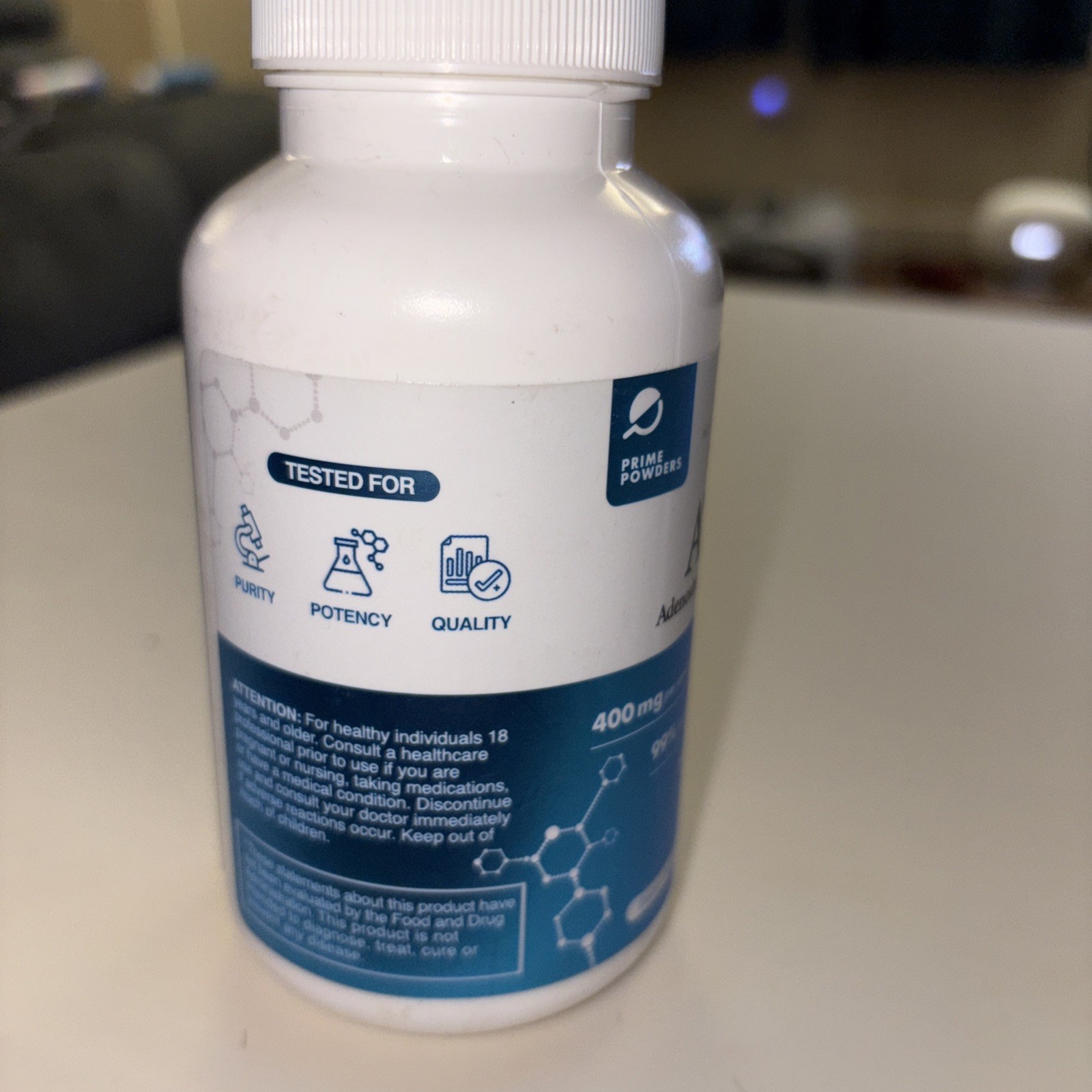 ATP Capsules by Prime Powders: Adenosine Triphosphate 3rd Party Tested 120 Count