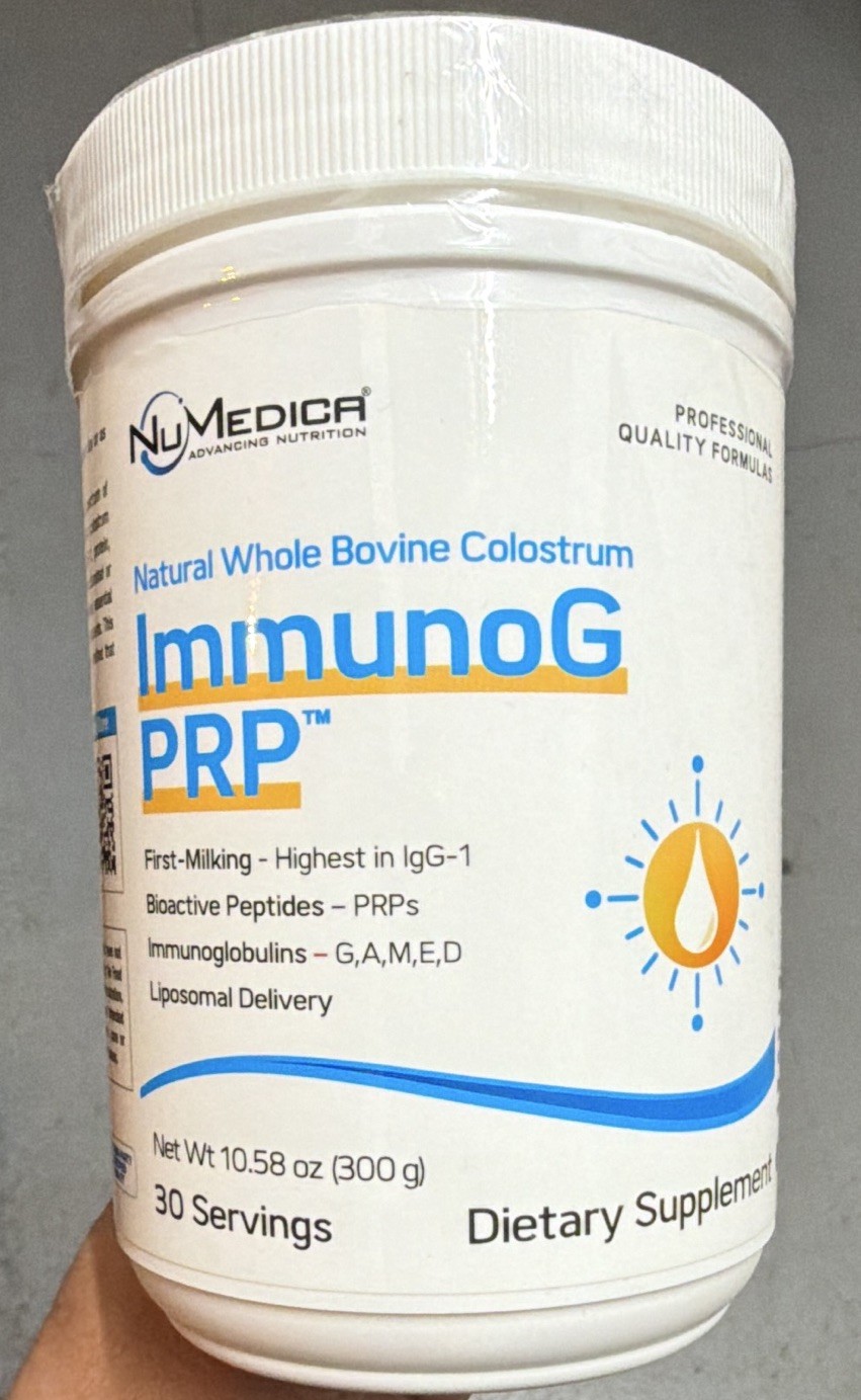NuMedica ImmunoG PRP Whole Bovine Colostrum Powder Immune Support 10.58 oz