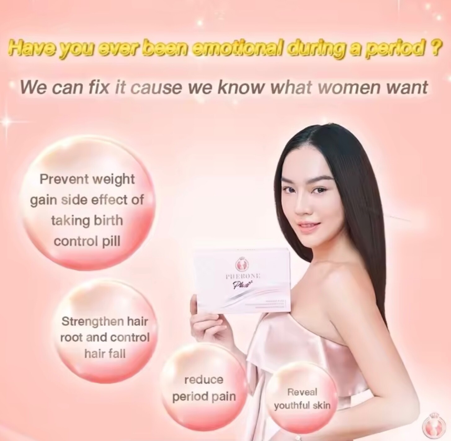 PHERONE PLUS Dietary Supplements Female Collagen Antioxidant Vitamin Skin Food
