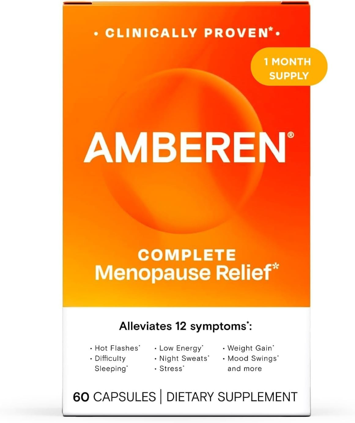 Amberen Complete Menopause Relief – 2 pack 60 caps x 2 = 120 capsules Exp 09/27
