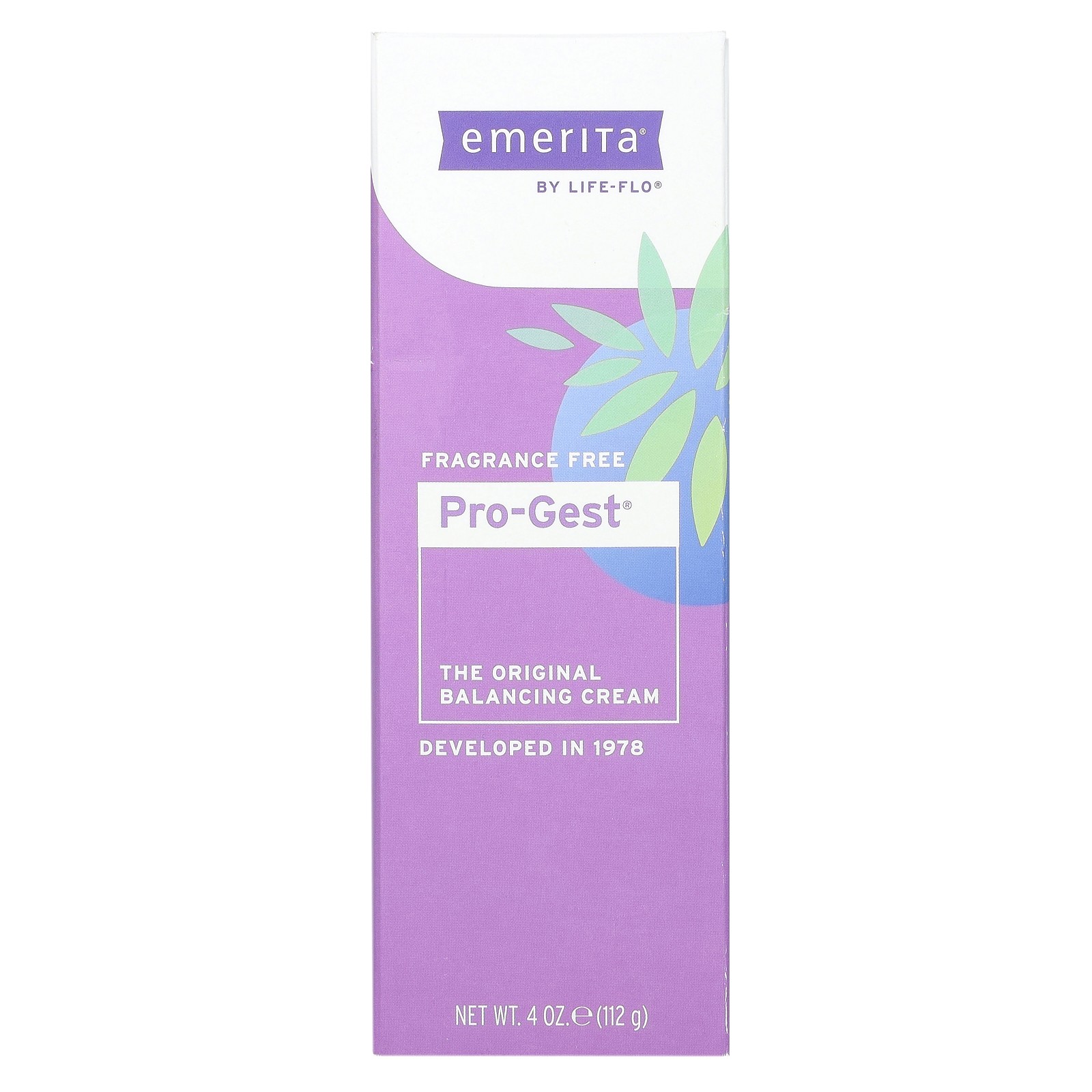 Pro-Gest, Balancing Cream, Fragrance-Free, 4 oz (112 g)