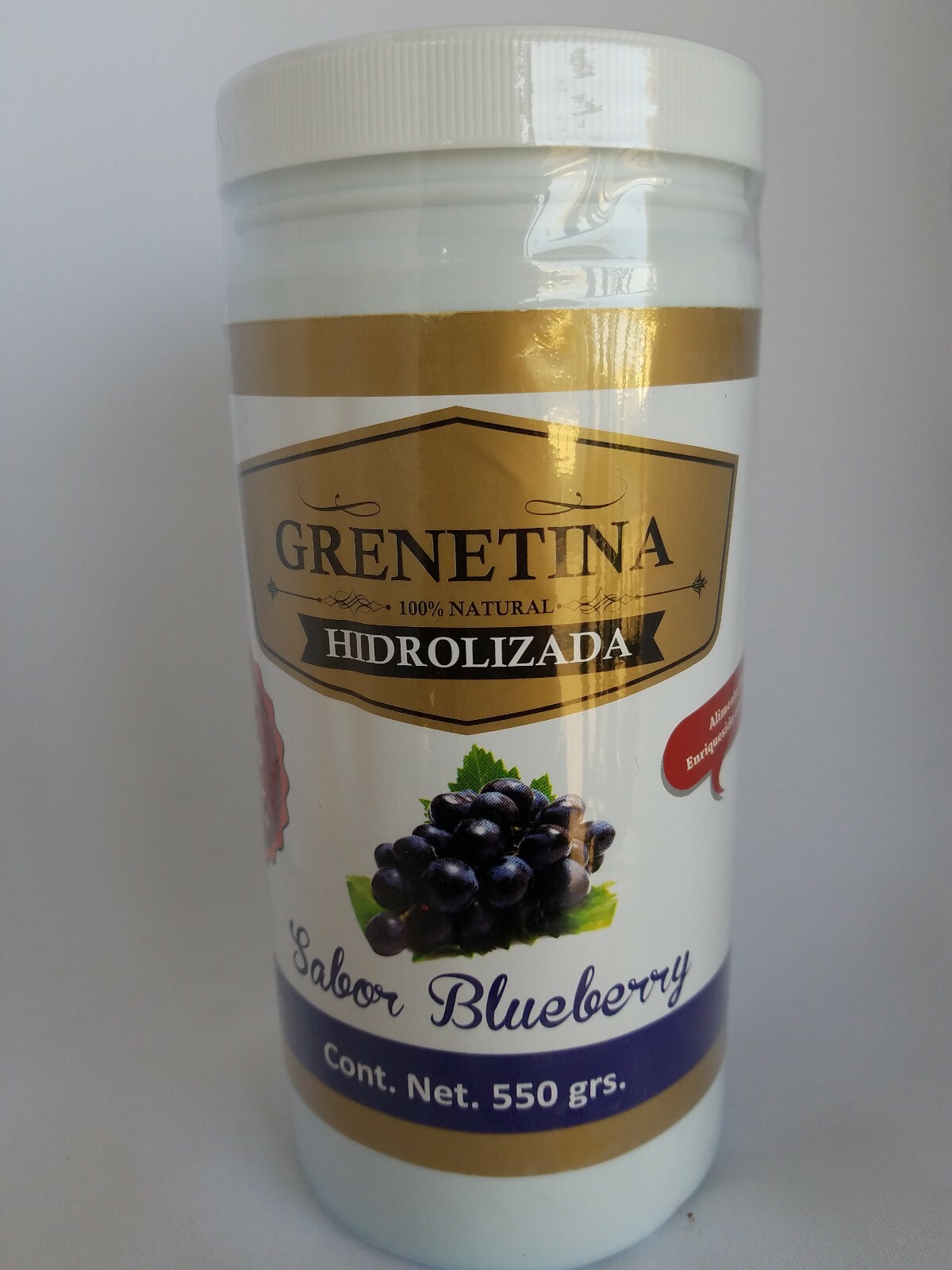 GRENETINA 100% NATURAL HIDROLIZADA ( Blueberry///Mora Azul ) 550g