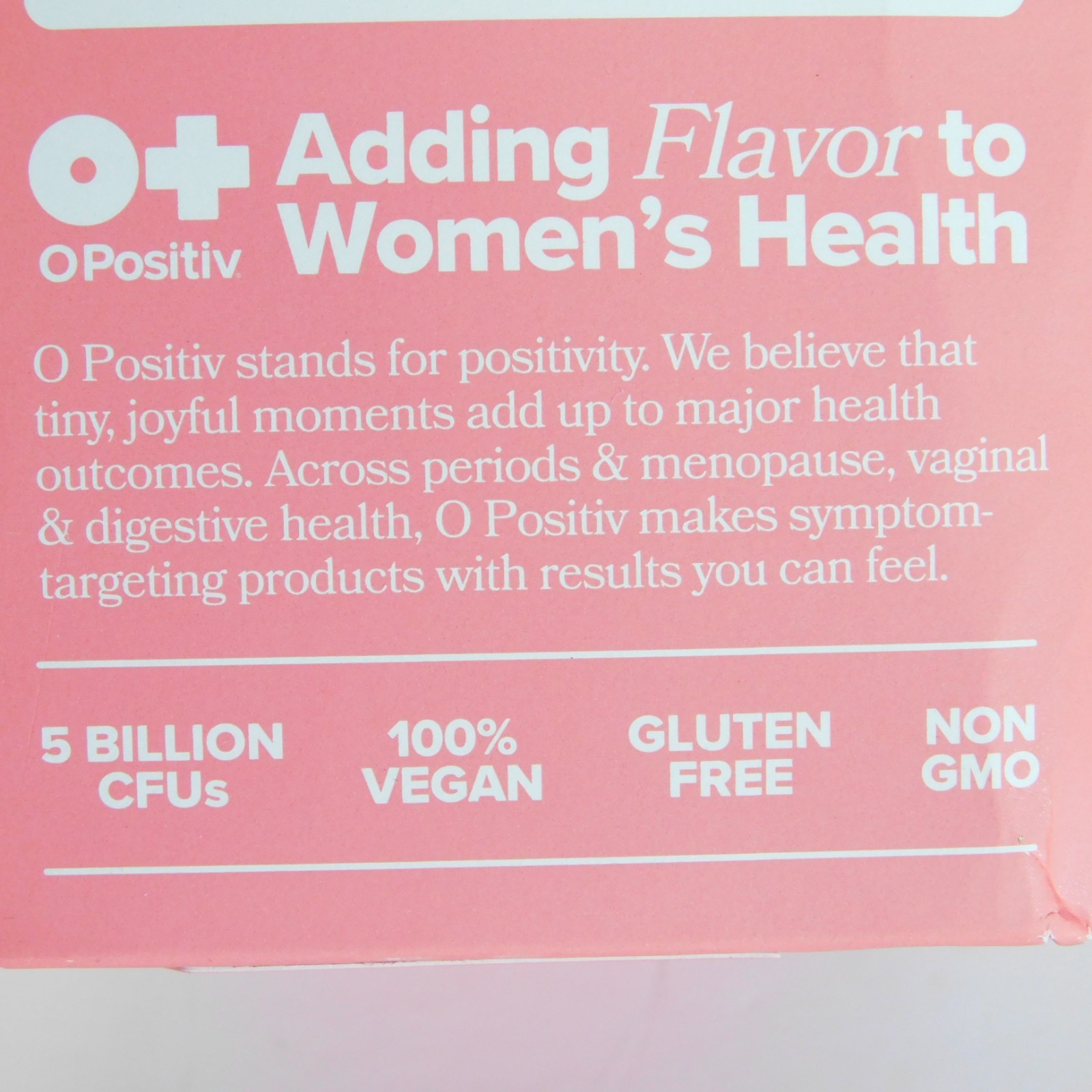 OPositive URO Vaginal Probiotic supports flora balance pH odor 60 vegan capsules