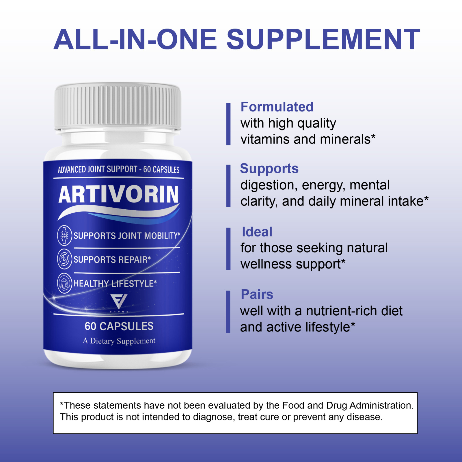 Artivorin Advanced Joint Support, Artivorin Pills (60 Capsules)