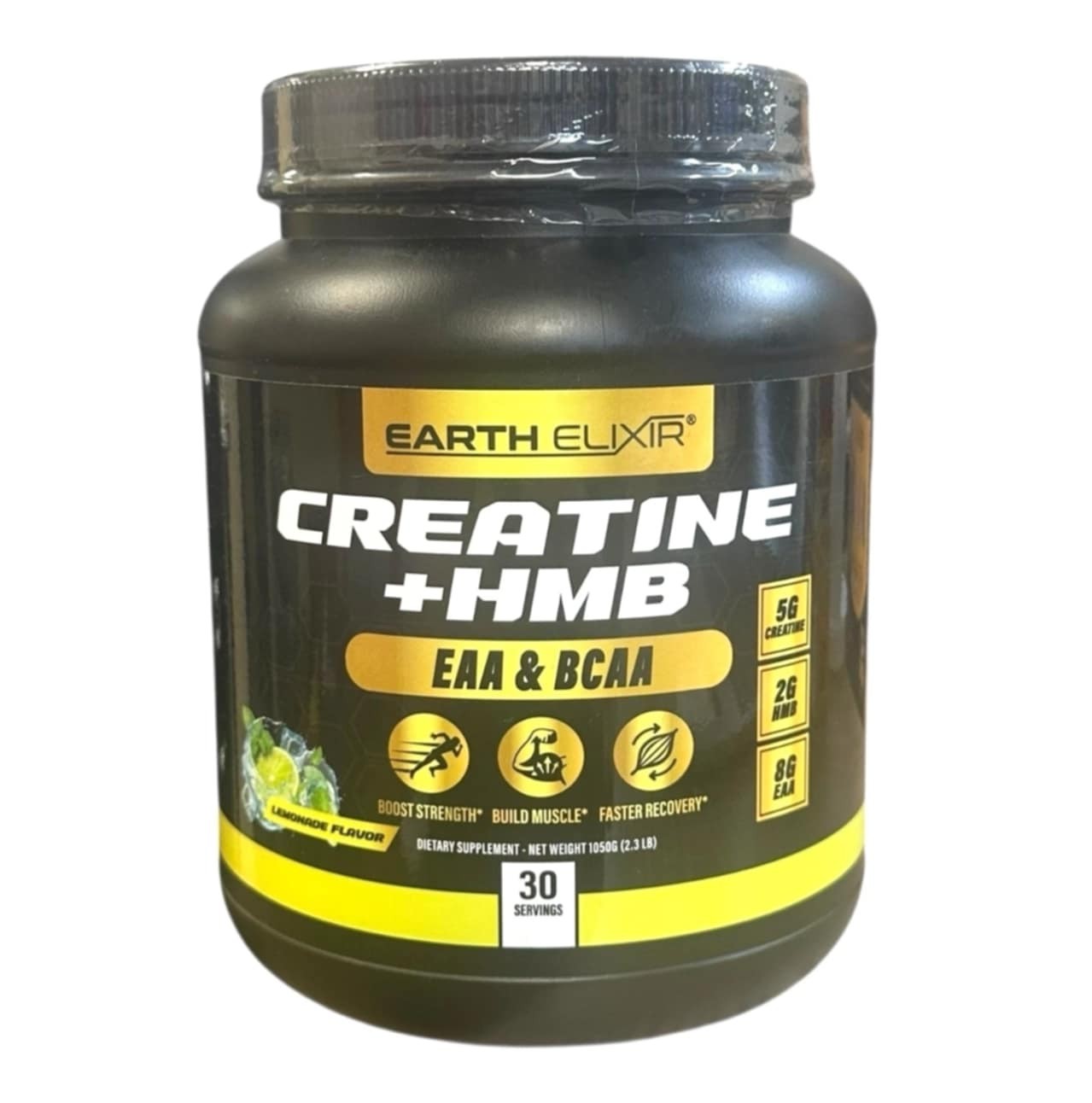 Earth Elixir Creatine + HMB With EAA & BCAA Lemonade Flavor Lot Of 4