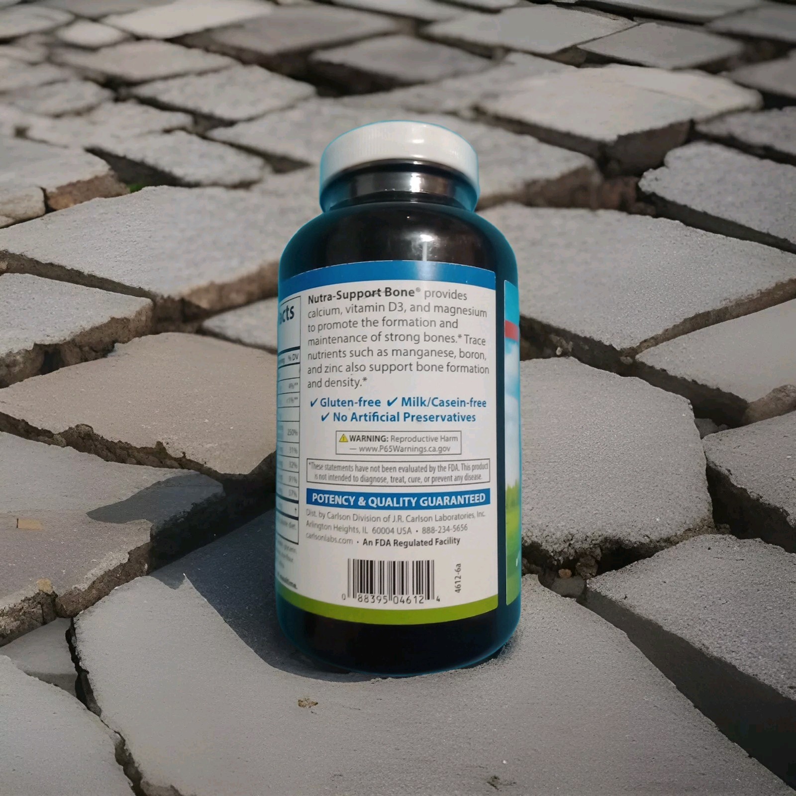 Carlson Nutra Support Bone: Calcium, Magnesium & Vit D3 180 Soft Gels BB 11/2025