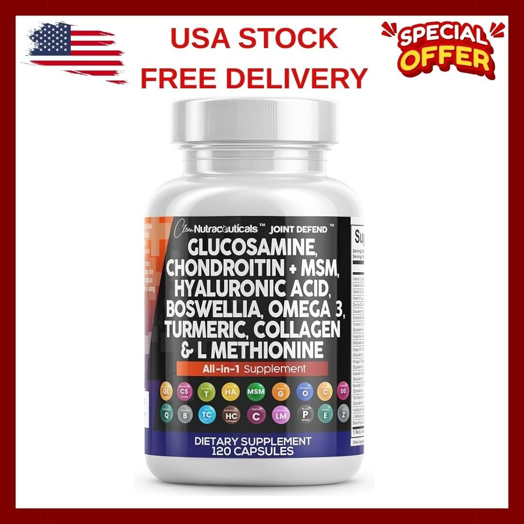Clean Nutraceuticals Glucosamine Chondroitin MSM Turmeric Hyaluronic Acid…