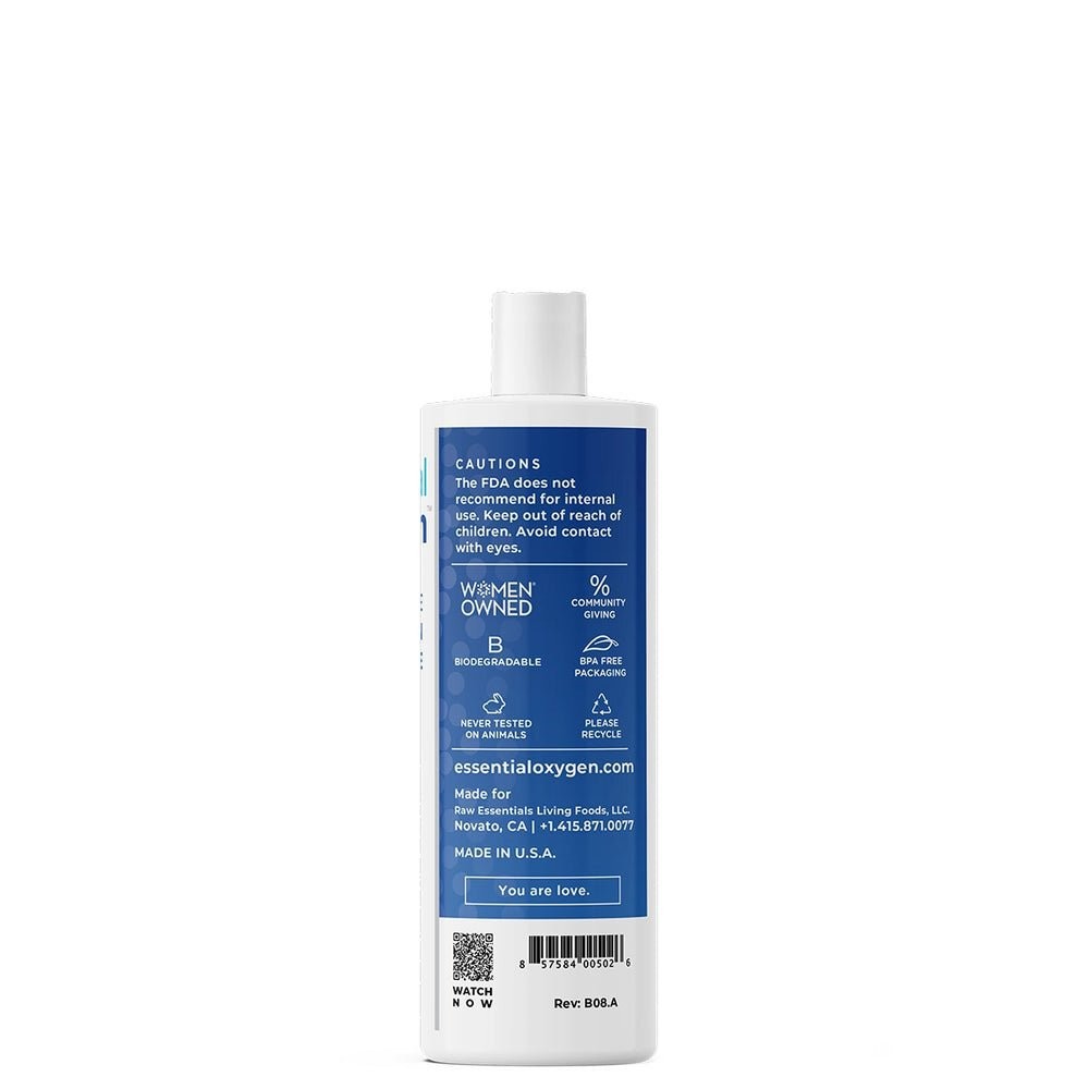 Essential Oxygen Food Grade Hydrogen Peroxide 16 oz Aids Oral Hygiene