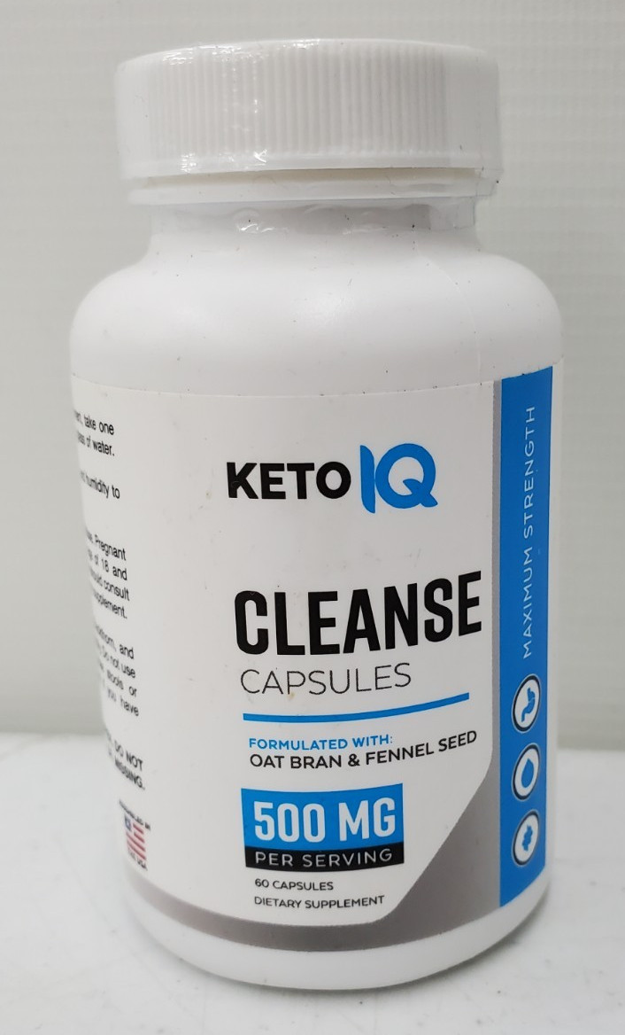 KETO IQ CLEANSE CAPSULES OAT BRAN & FENNEL SEED DIETARY SUPPLEMENT 60c EXP 12/25