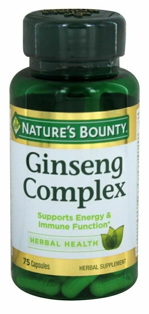Nature’s Bounty – Ginseng Complex Plus Royal Jelly – 75 Capsules Expires 06/27
