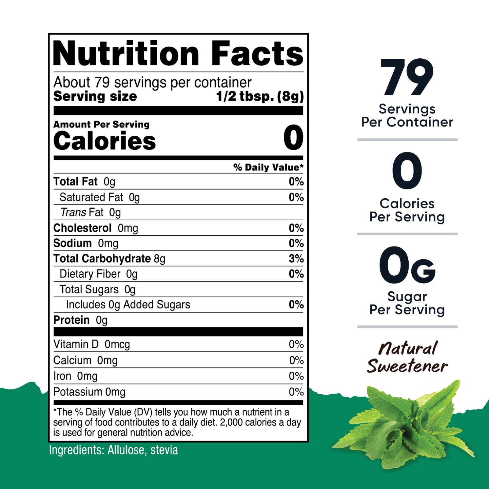Nutricost Pantry Stevia On Allulose (1.4 Pound) Natural Sweetener