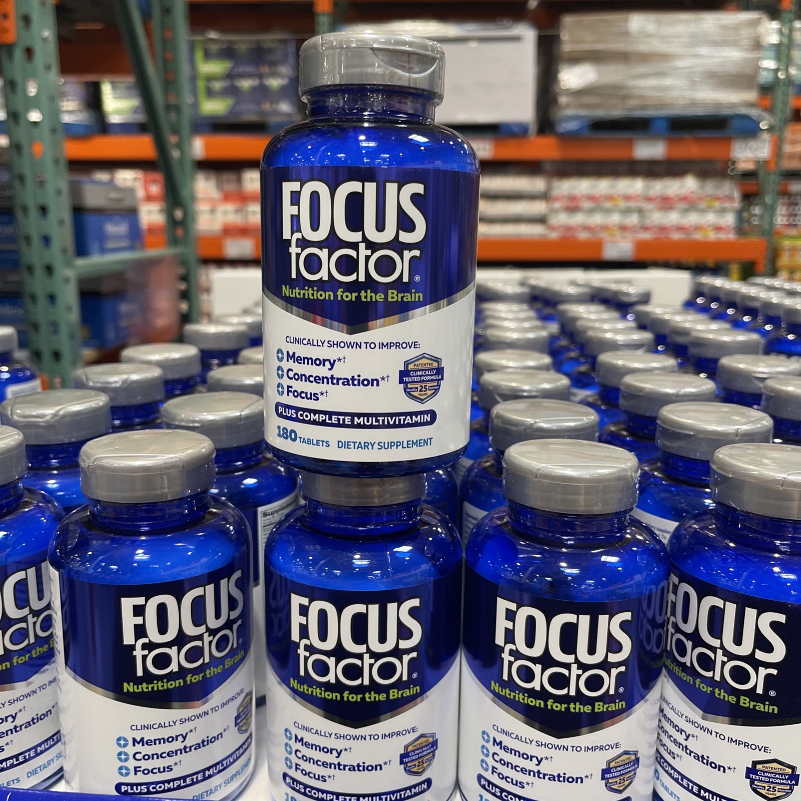 Focus Factor Adults Extra Strength- Brain Supplement for Memory – 180 Tablets