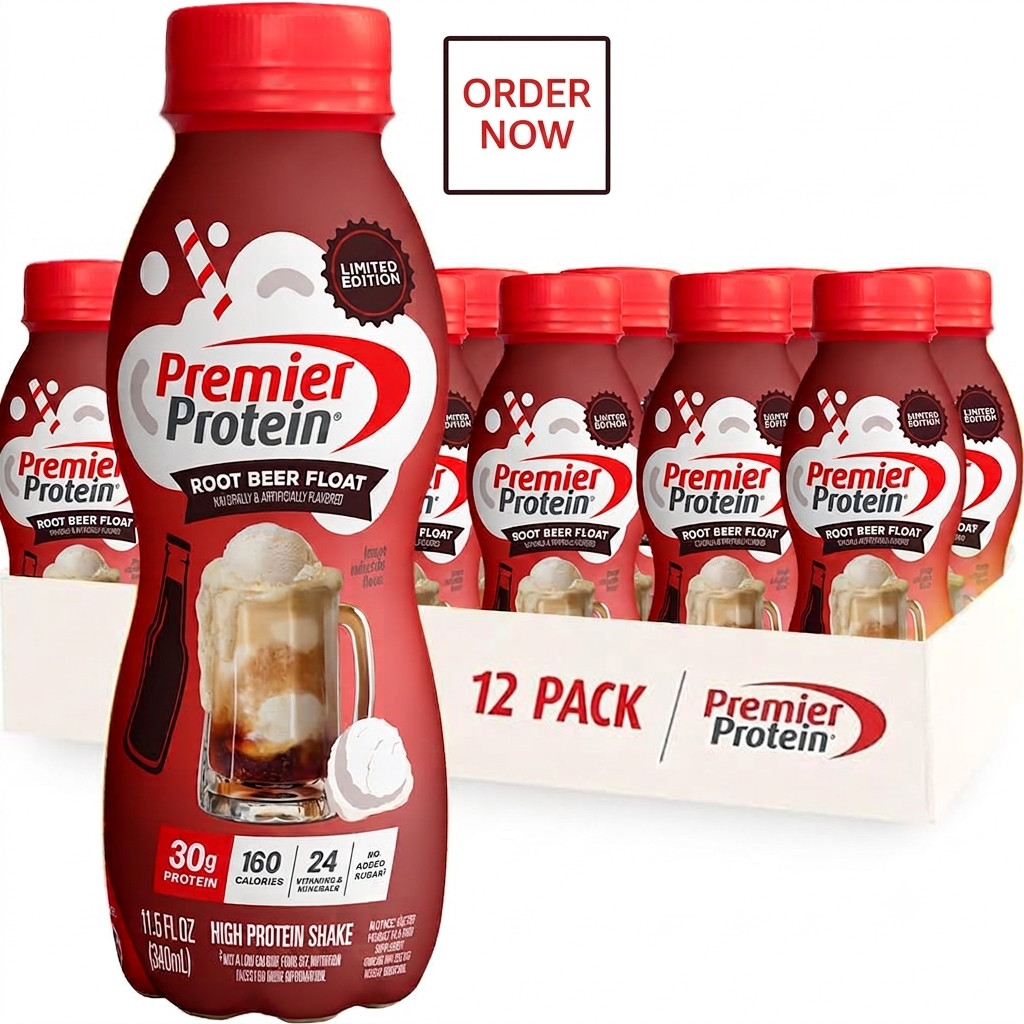 Premier Protein Shake, Limited Edition Root Beer Float, 30g Protein (12 Pack)