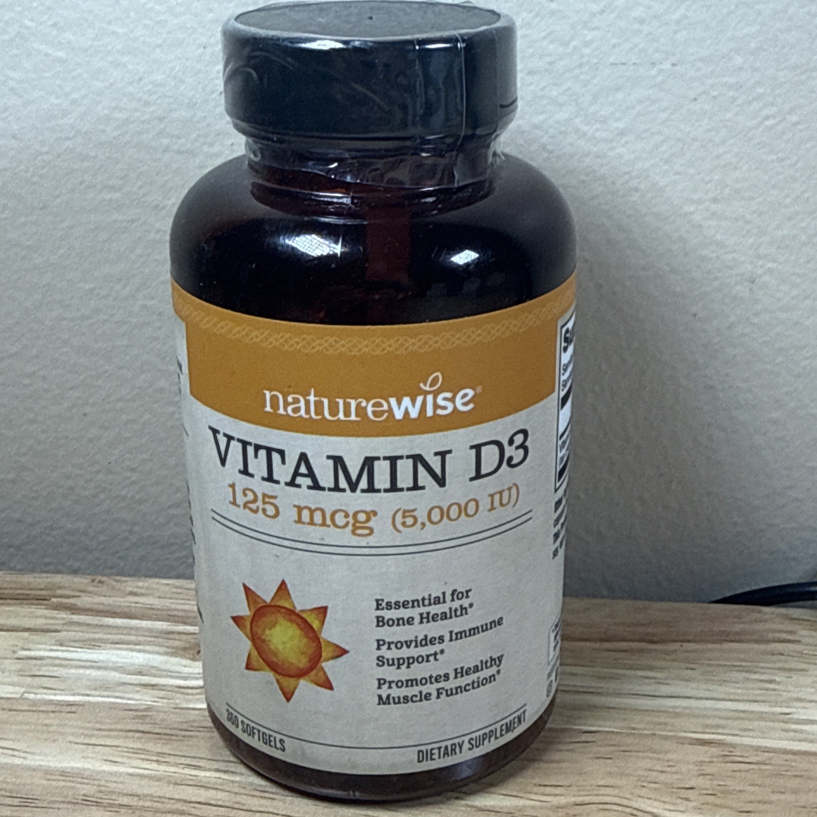 Vitamin D3 5000iu 125 mcg 1 Year Supply for Immune Healthy Muscle Function