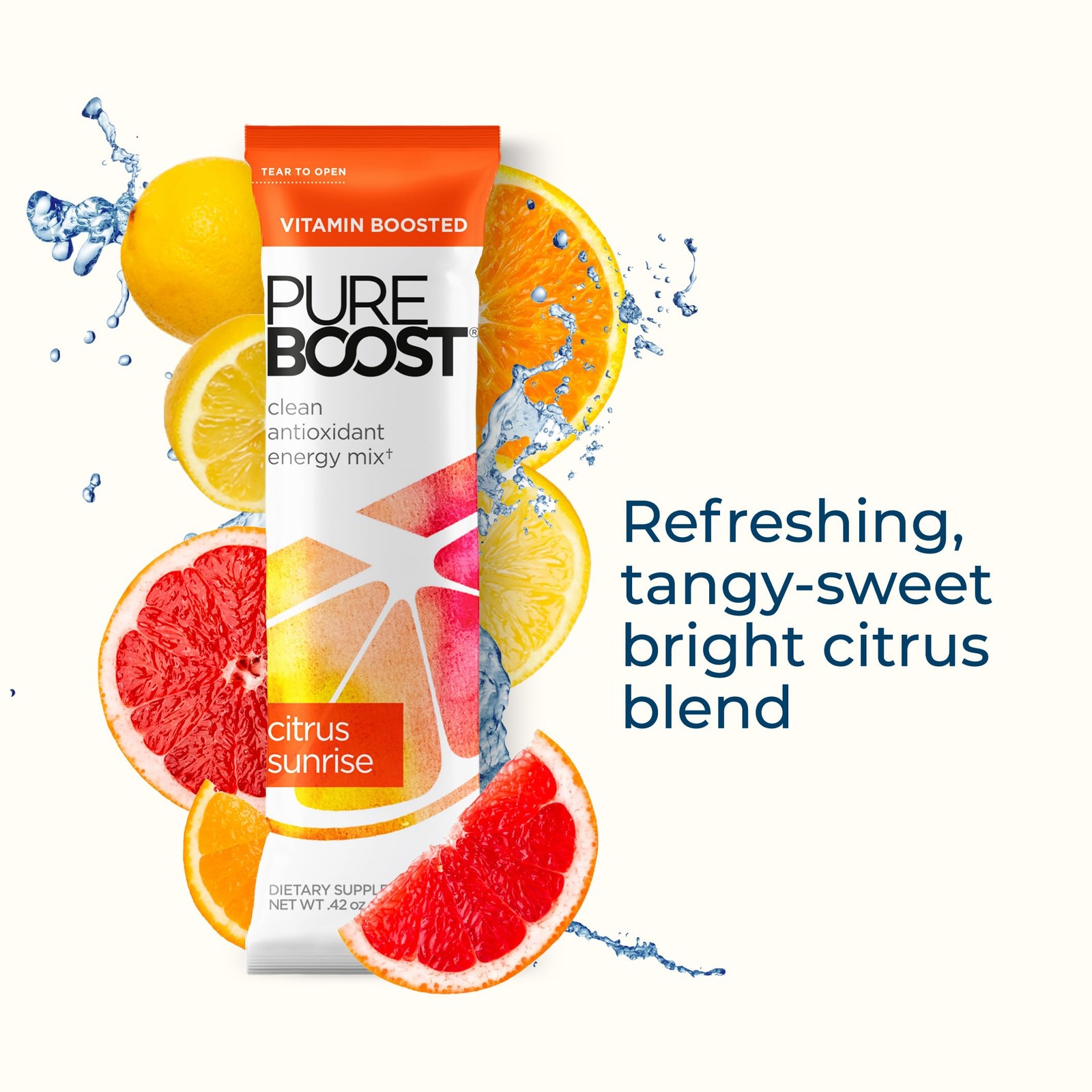 Citrus Sunrise Energy Drink Mix – Sugar-Free, Electrolytes, B12, 30 Pack