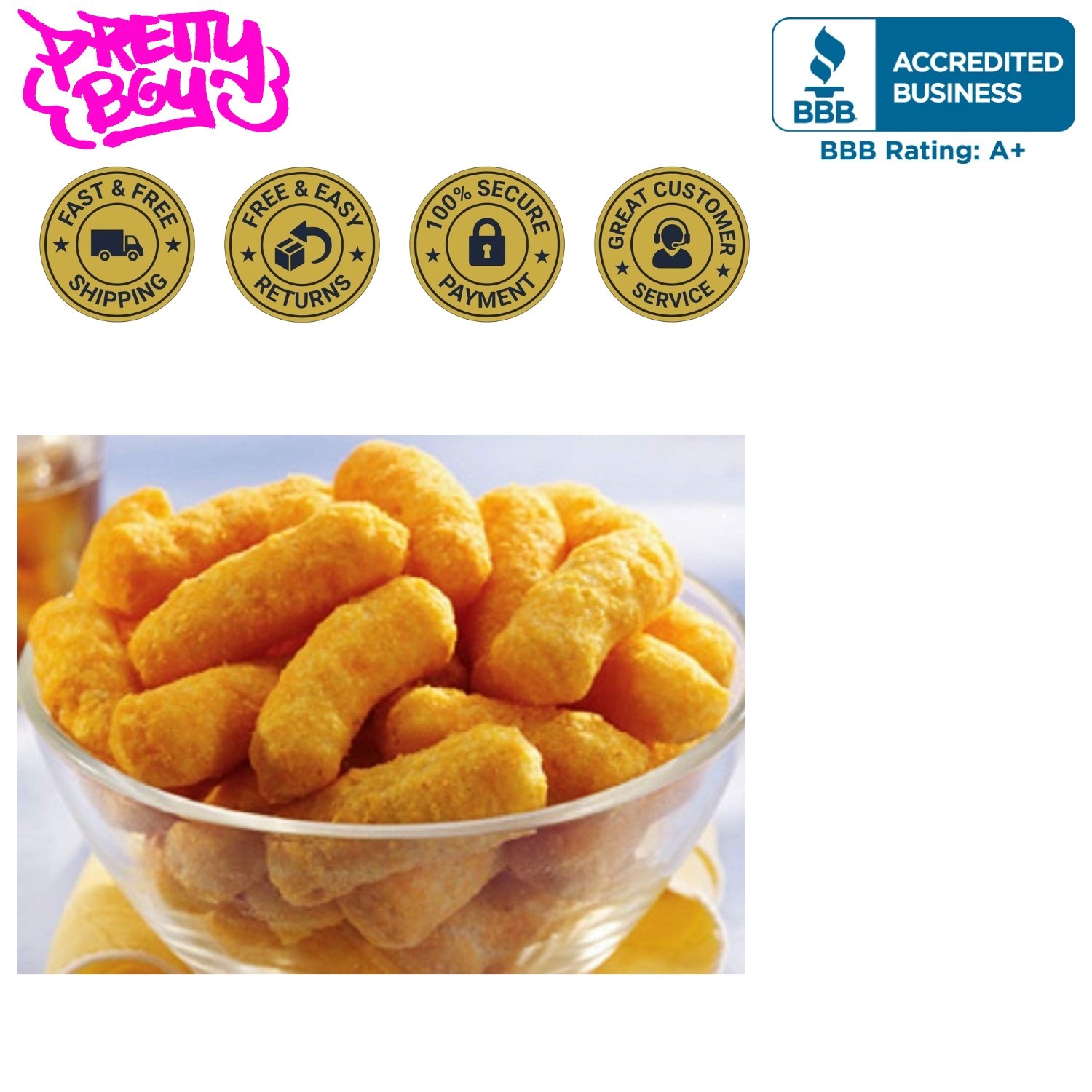Delicious Set of 4 Cheese Puffs – Light & Crunchy Snack Bags (5.61 Oz Each)