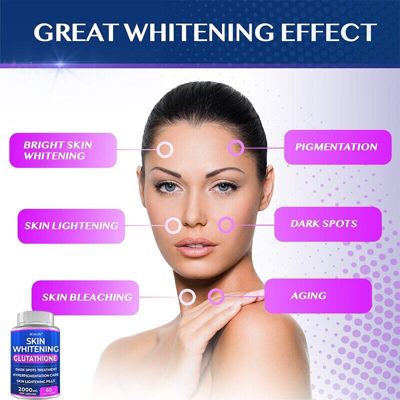 Glutathione Capsules 2000MG Anti-Aging Skin Whitening Antioxidant Softgels