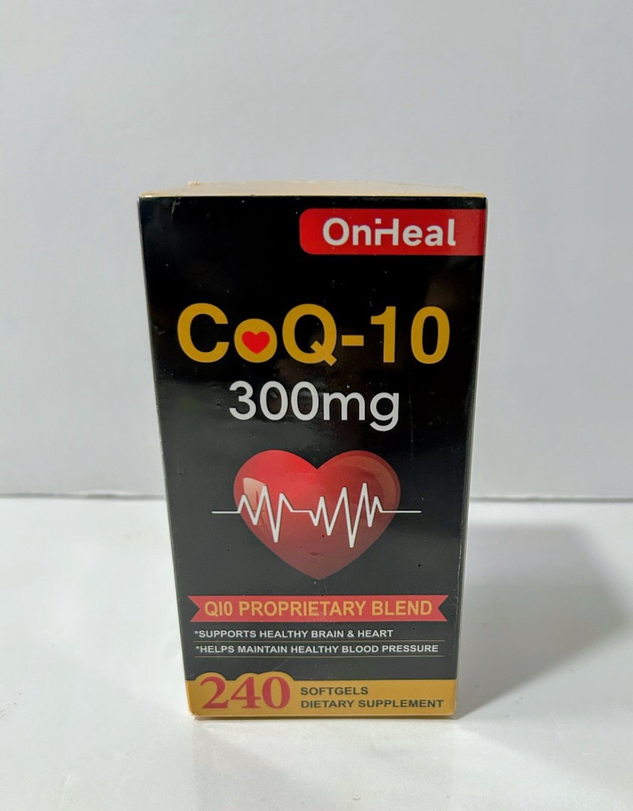 COQ10 300mg Softgels Q10 Proprietary Blend Supplement 240 Count Exp 04/2027